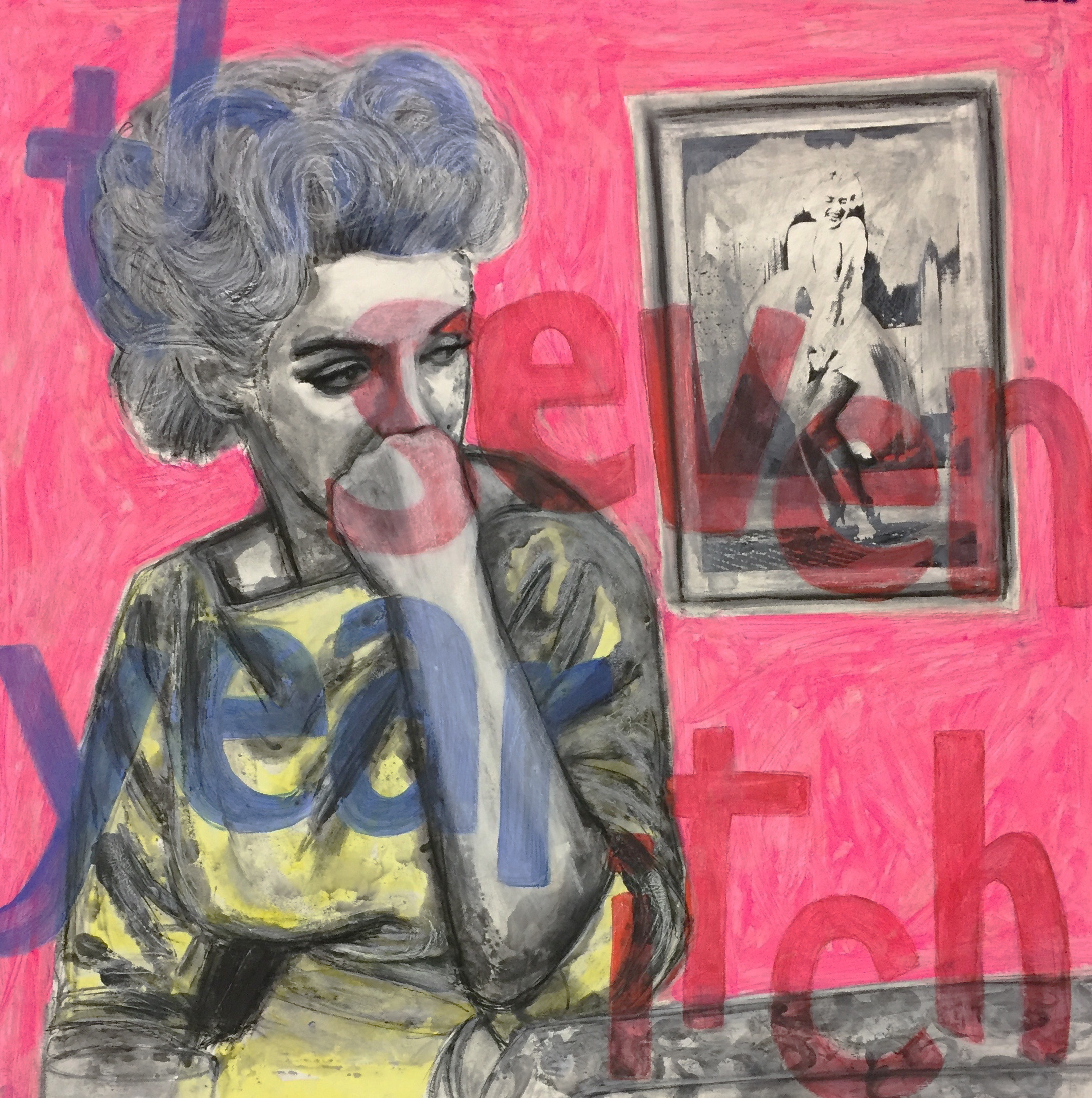 "THE SEVEN YEAR ITCH"75 x 75 cmAcrylic, Conté crayon, pastel, charcoal£750 £375 (UNFRAMED) ︎