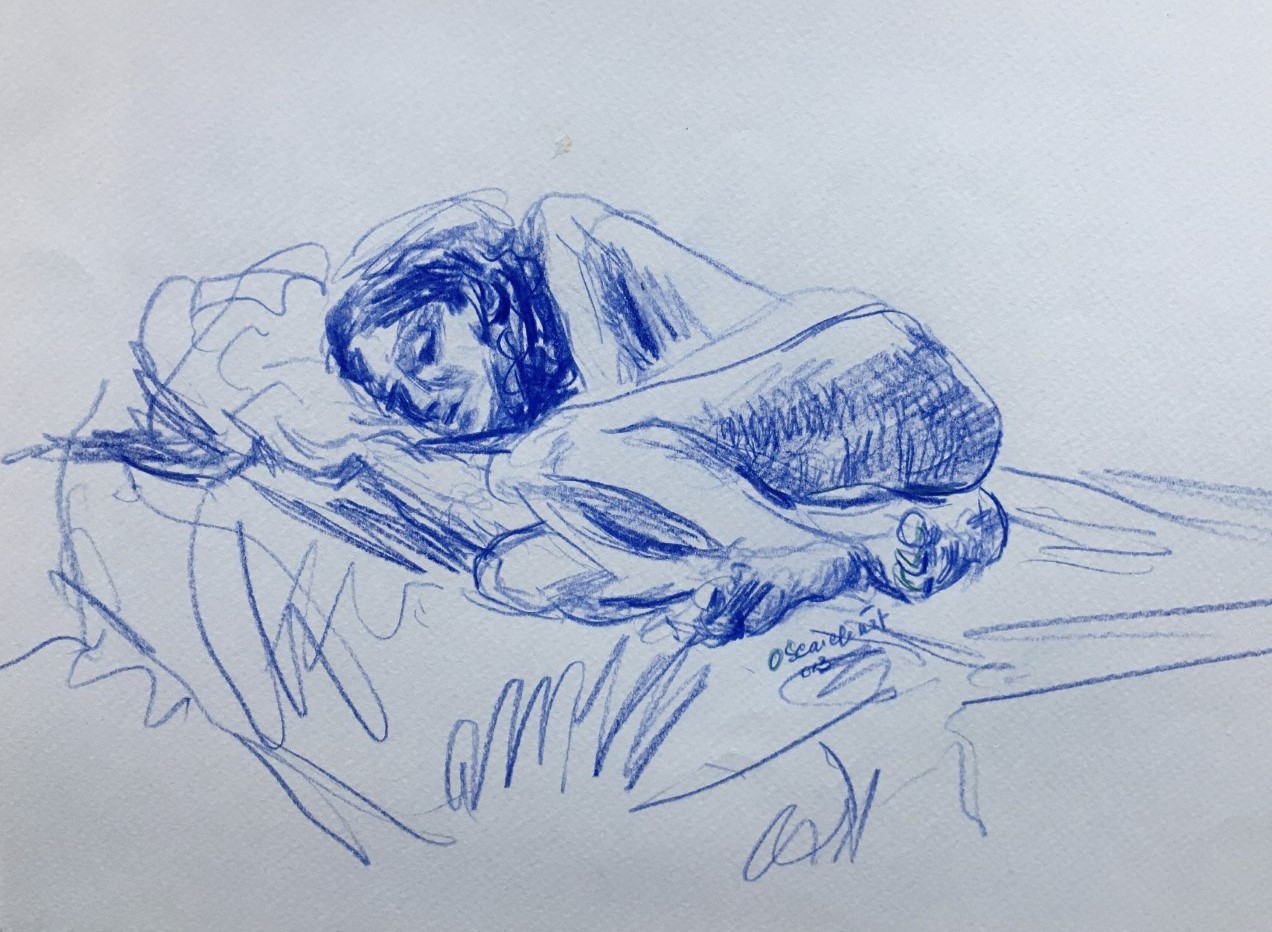 Naakt 2013 - colored pencil 30x40 cm