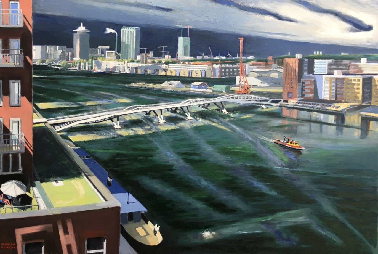 De Kleine Plons, Amsterdam 2022  - oil 85x125 cm