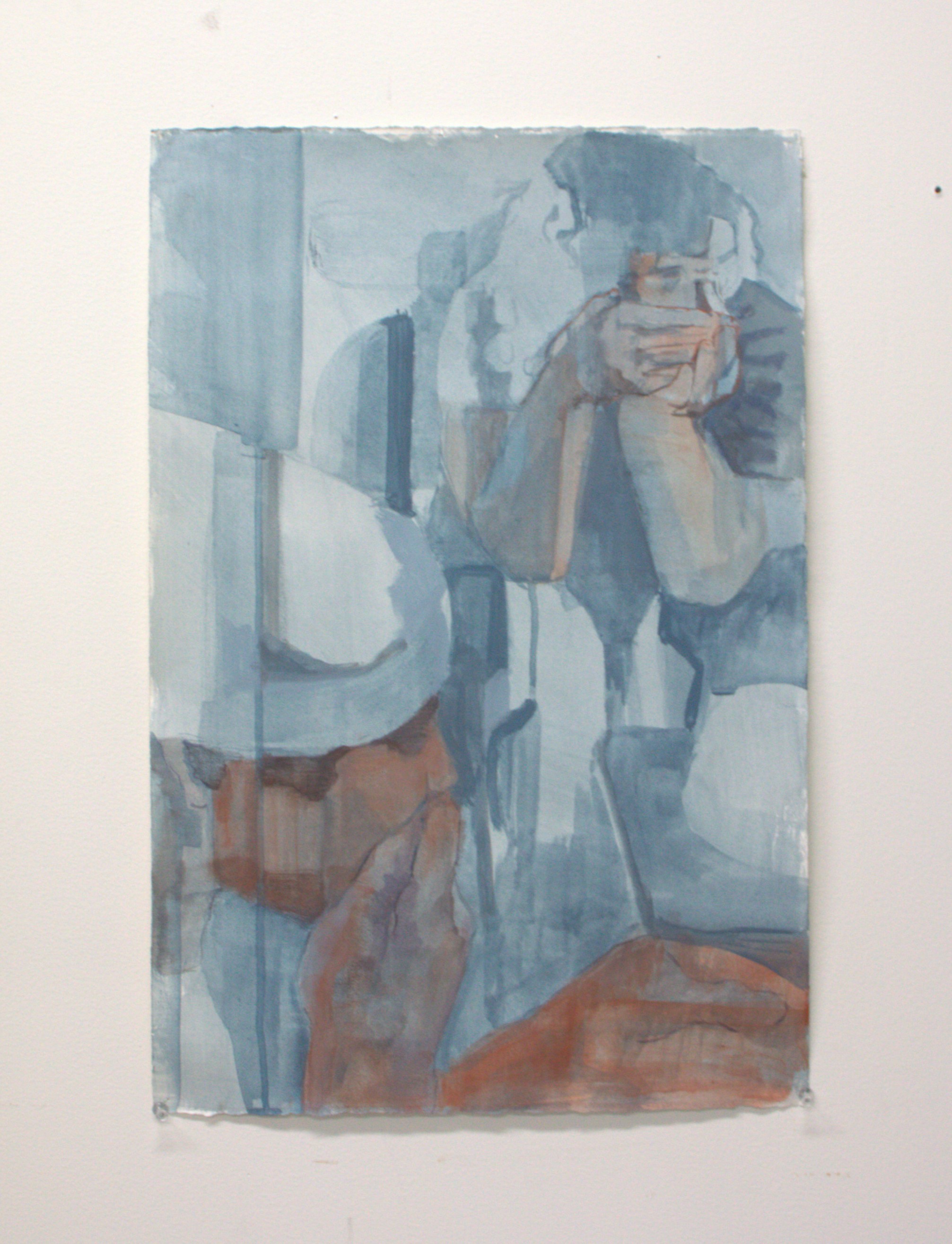 You wouldnt believe me if I told you, handmade acrylic on paper 15" x 20”, 2025