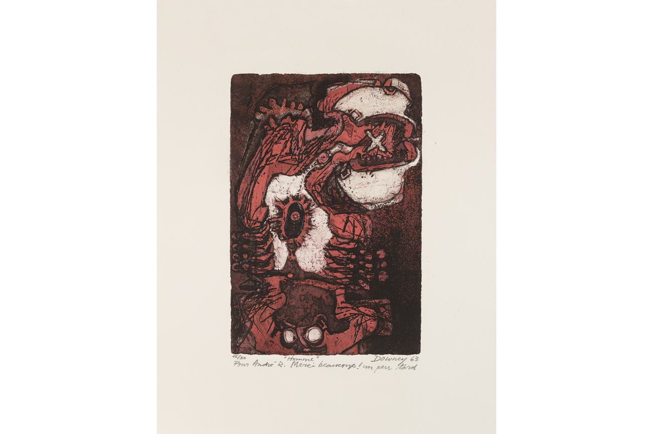 Juan DowneyHombre, 1963Aguafuerte viscoso Hayter sobre papel Arches29 x 19.5 cm