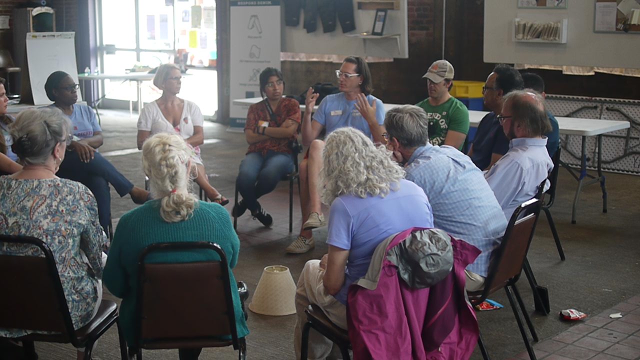 daniel gathers a group at The Powerhouse for a story circle