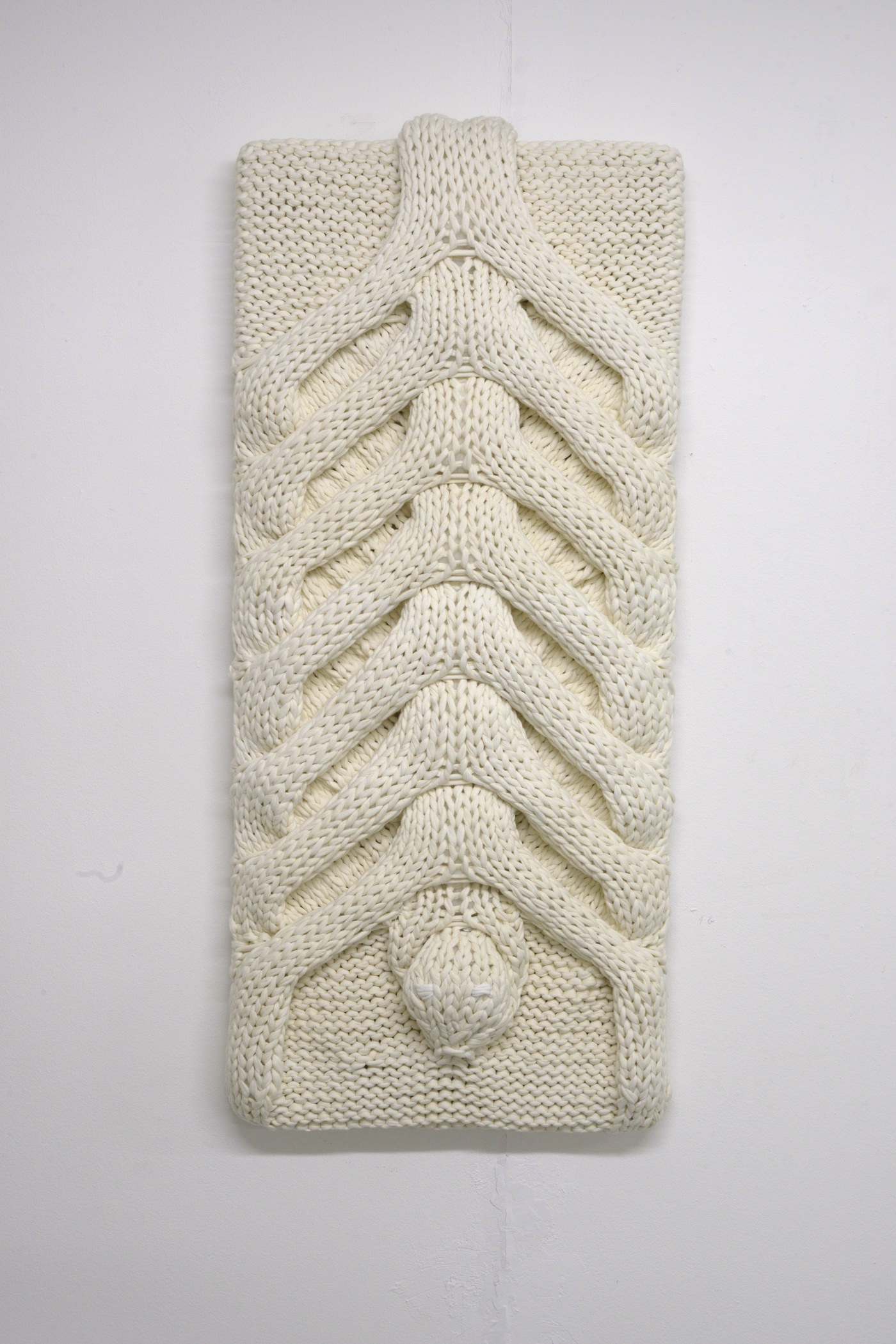 Generational Birthing — 50cm x 70cm, handknitted cotton