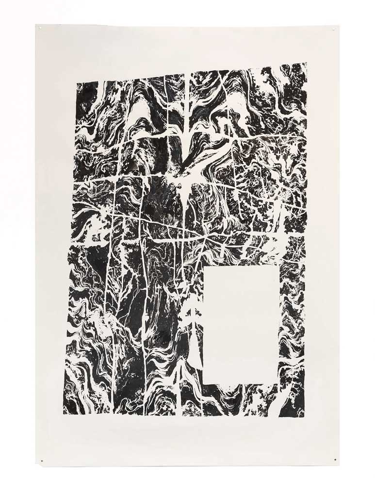 untitled, ink on paper, 60" x 40", 2021