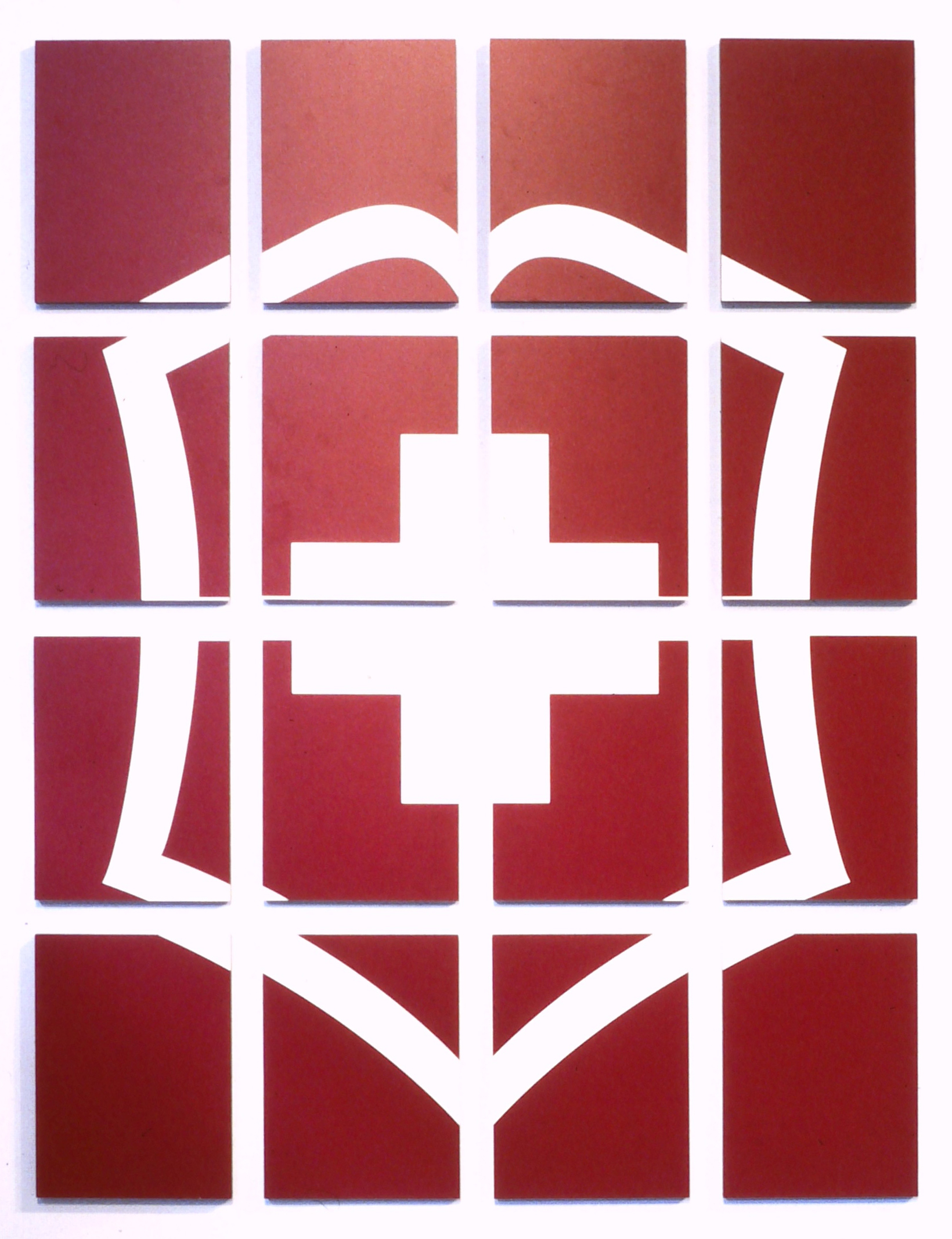 installation view, laminated plastic