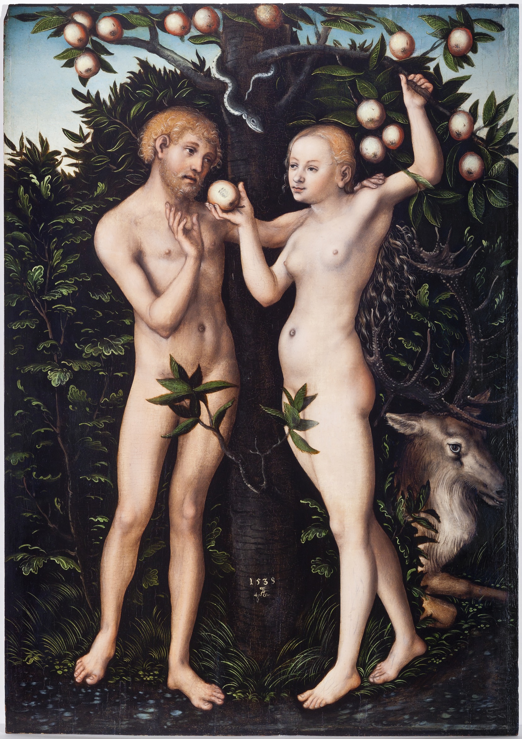 Adam and Eve, 16th-century, Lucas Cranach the Elder