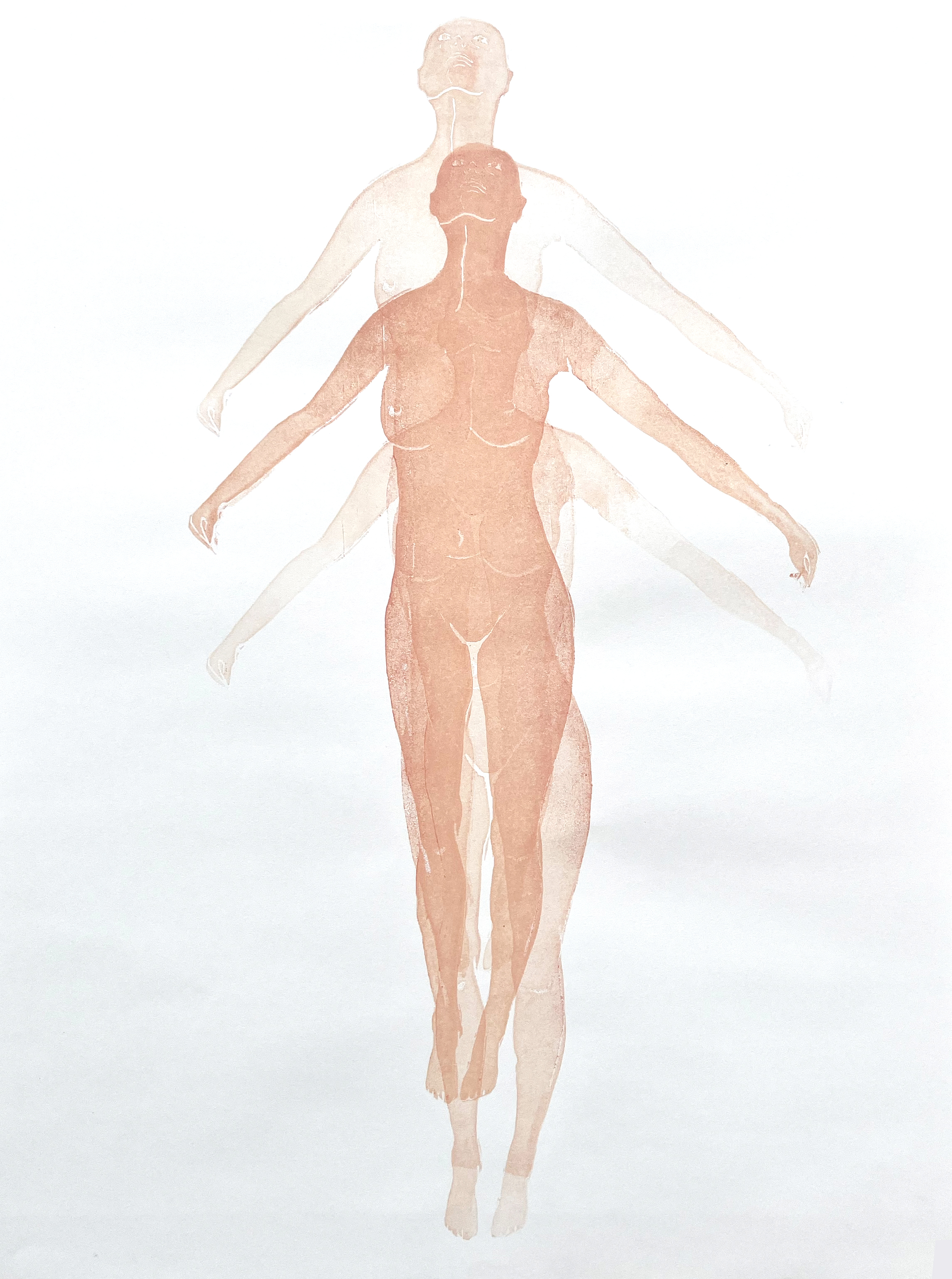 Triple Ascend, ink on paper            18x24"        2022