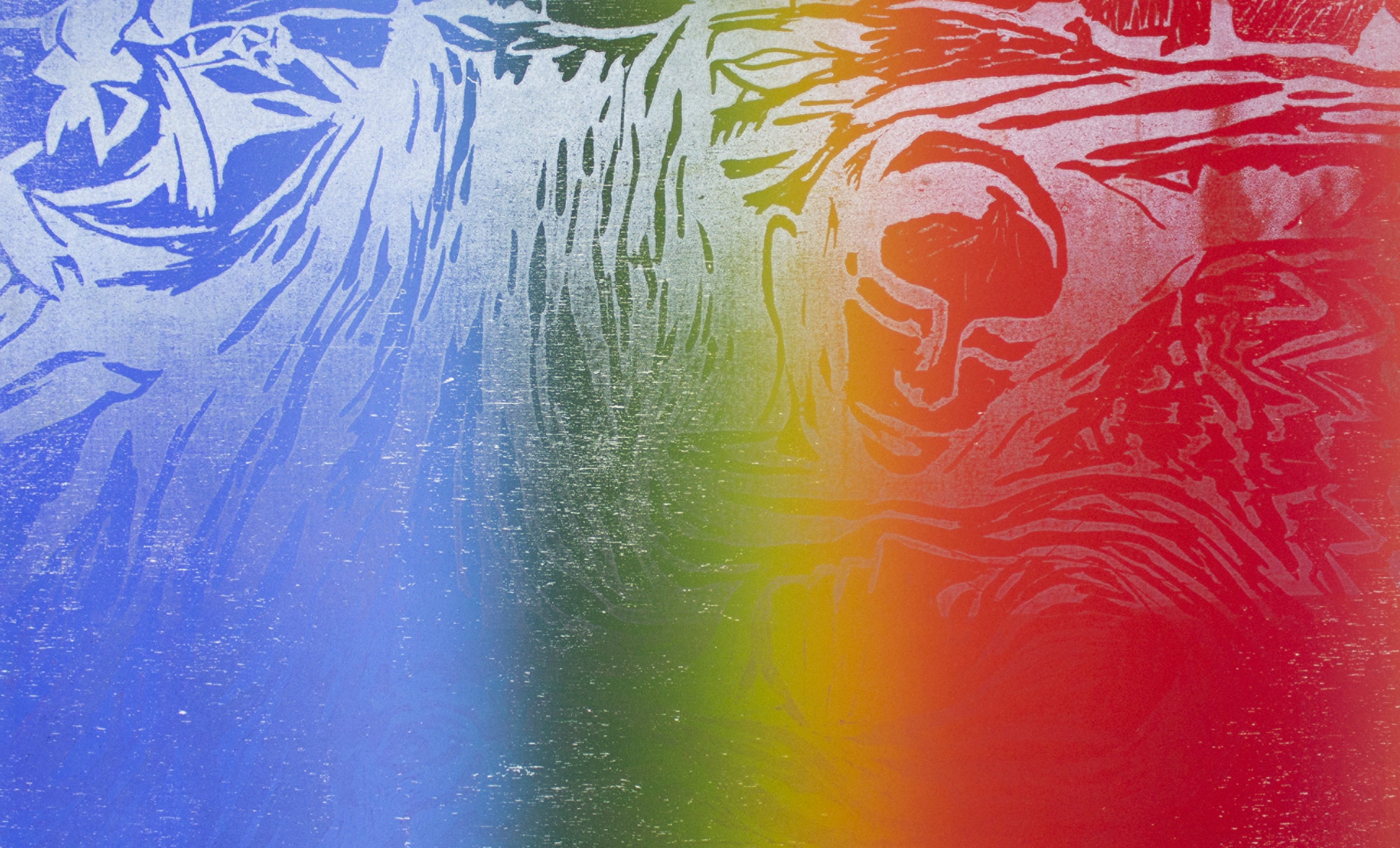 'This one I'll stay; The other stayeth me',  2022. Woodcut on paper, 44x29cm