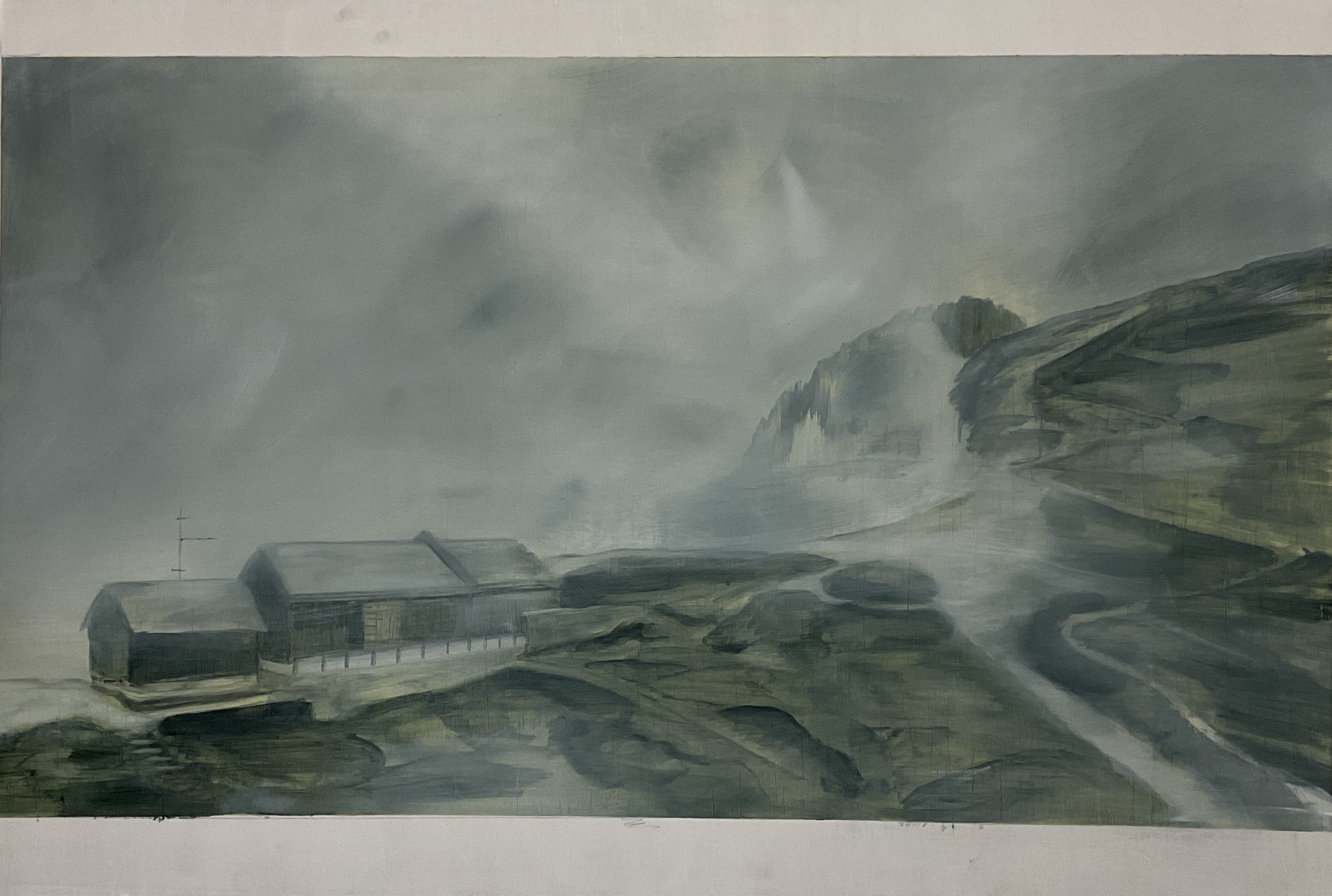 Hafelekarspitze, Oil on plywood, 74 x 53 cm