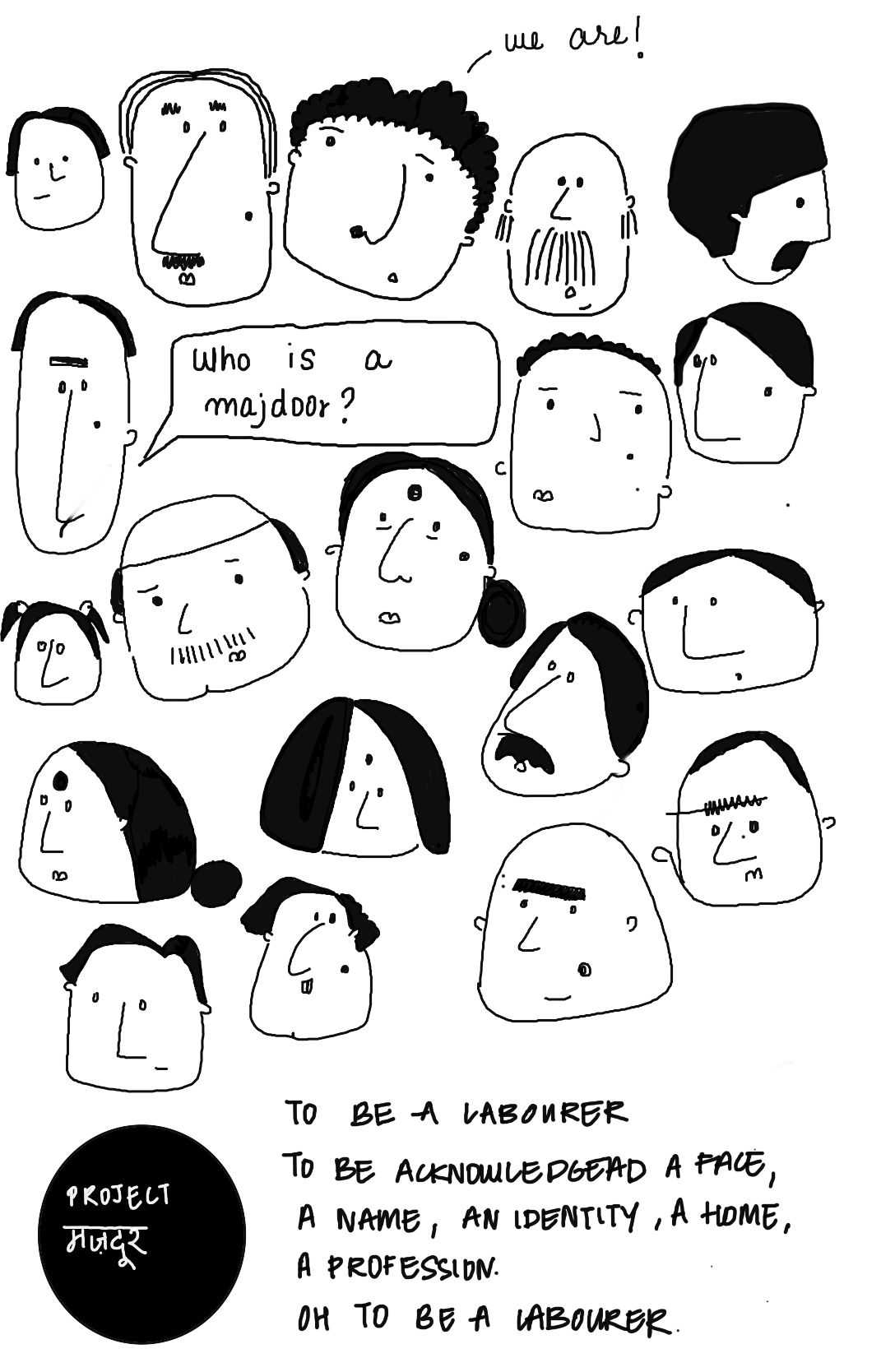 Project Majdoor - Labour illustration