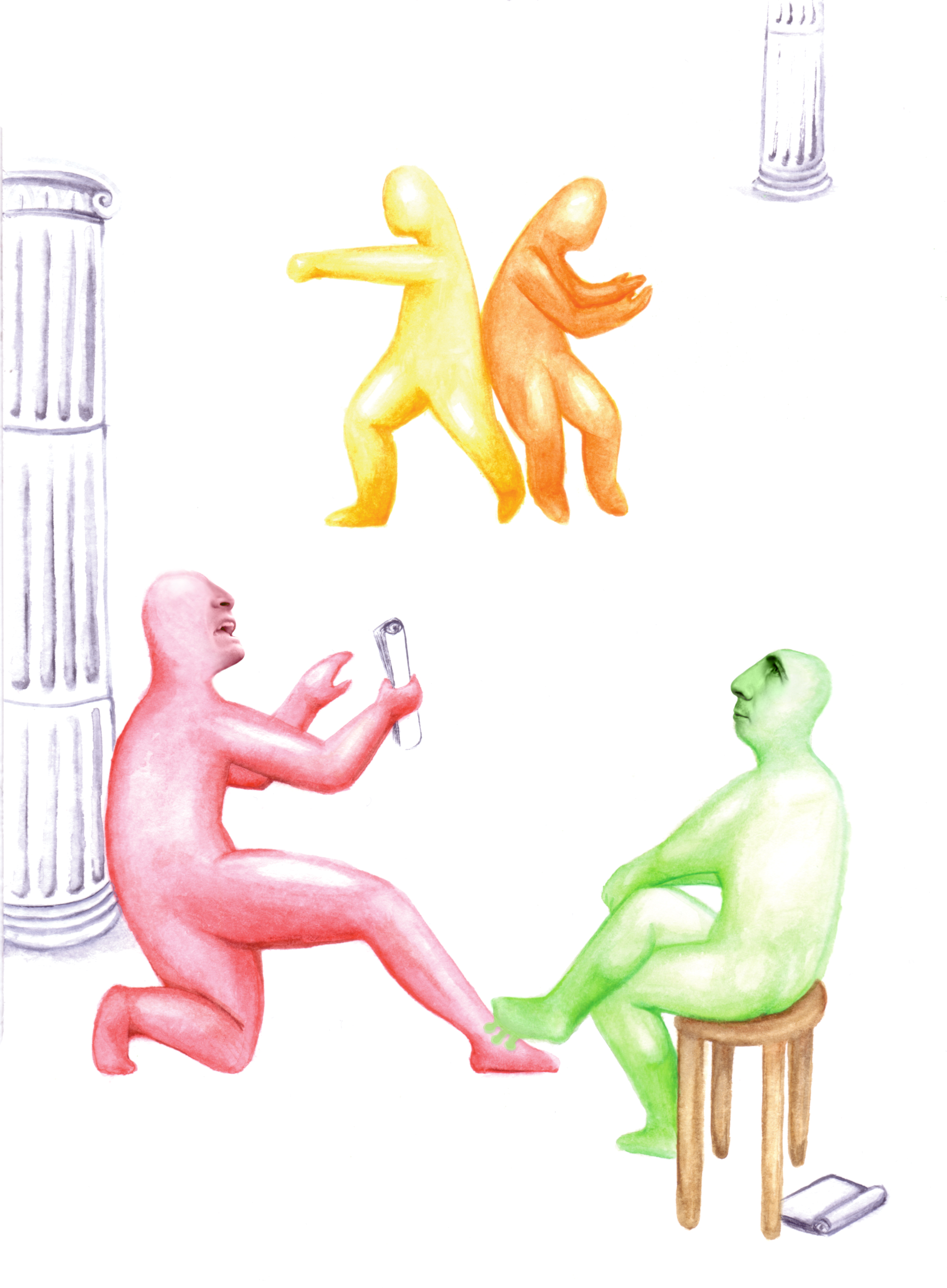 The Dramaturg, The Director & The Actors.