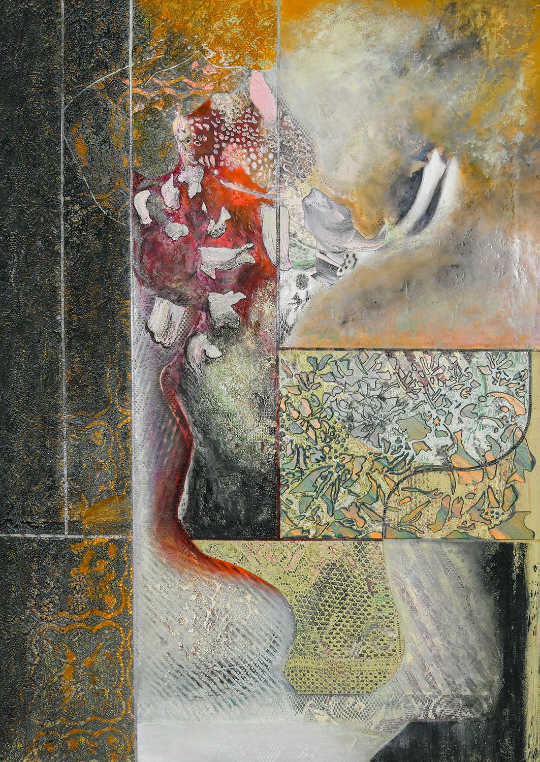  Kim Benson, Vineyards of Stone (Still-life), 2020, 64 x 46", oil on canvas