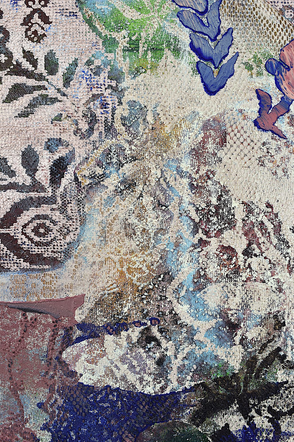  Kim Benson, detail: Sway, 2018, 64 x 46", oil on canvas