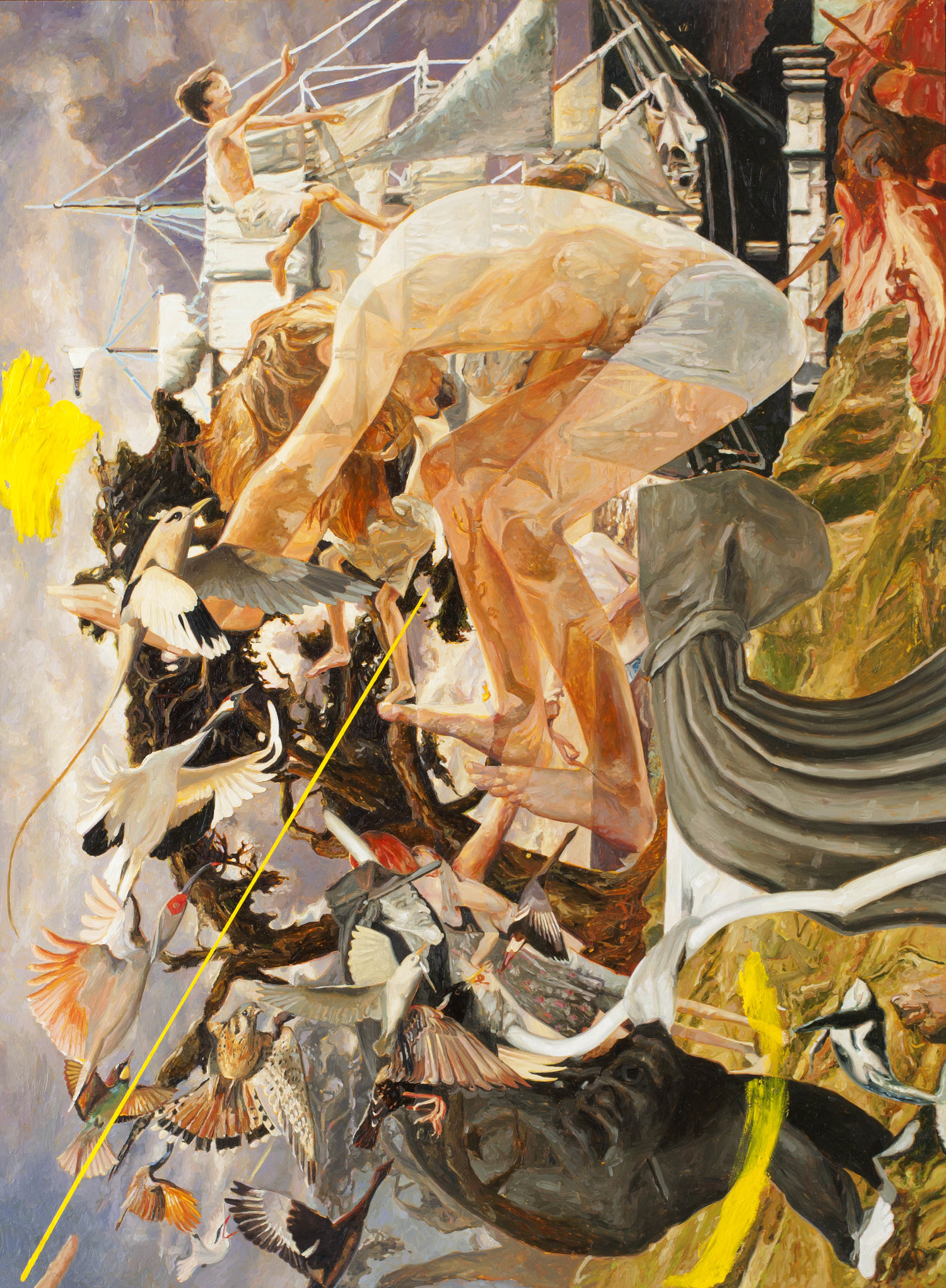 Off Sure Feet, 2014 Oil on board, 135x100cm (Photo Credit: Sarah Cottier Gallery, 2014)