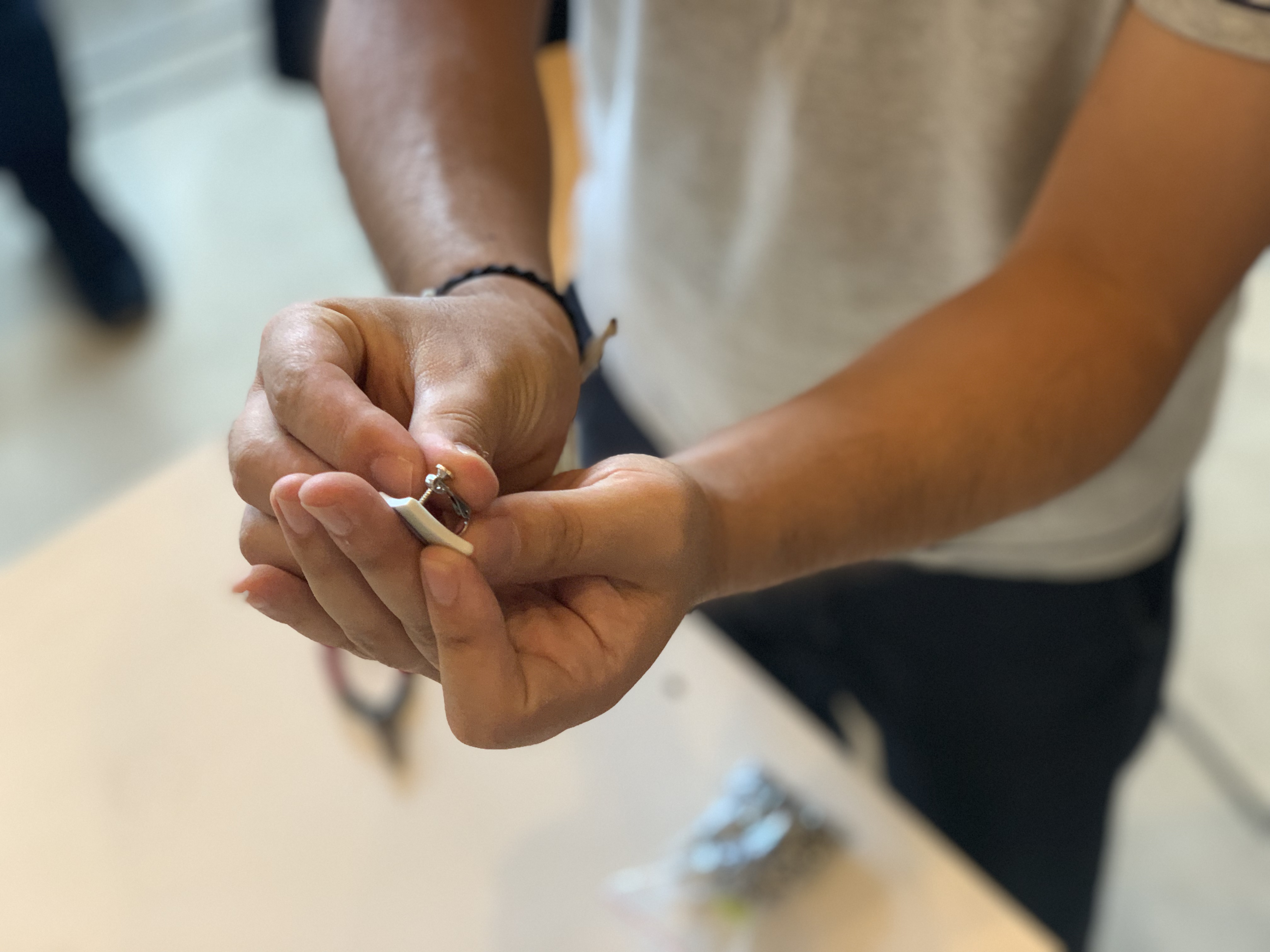 Each pair of earrings is handmade.