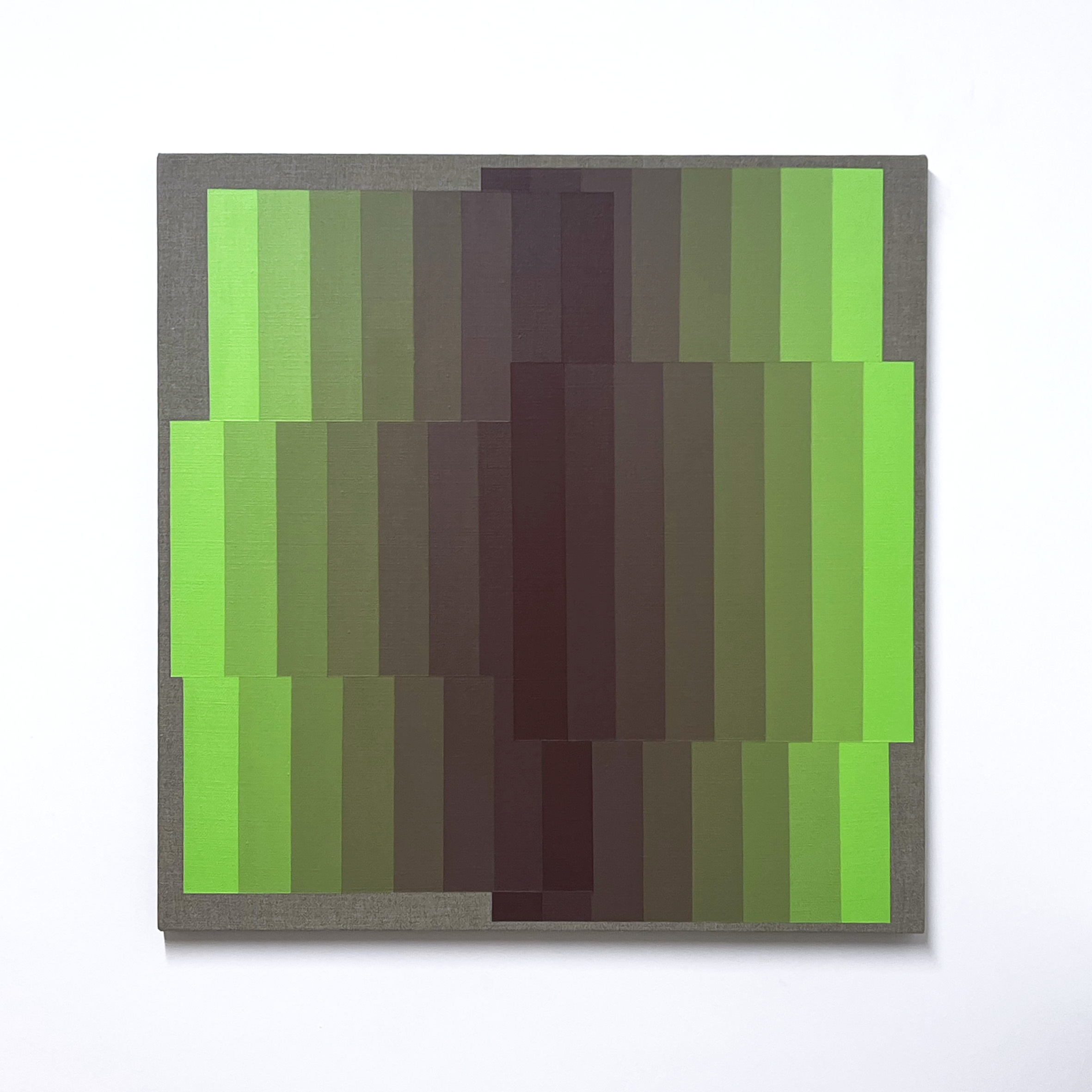 Machbands (chroma) LI, 61cm x 61cm, acrylic on linen