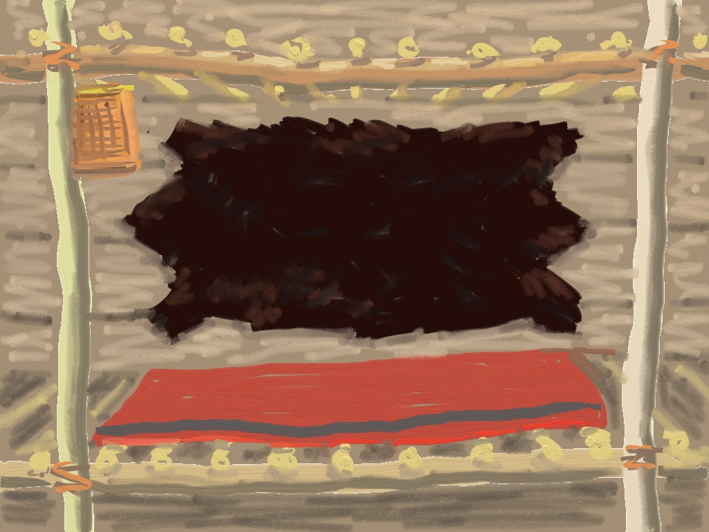 S1.2 - Bark hut interior