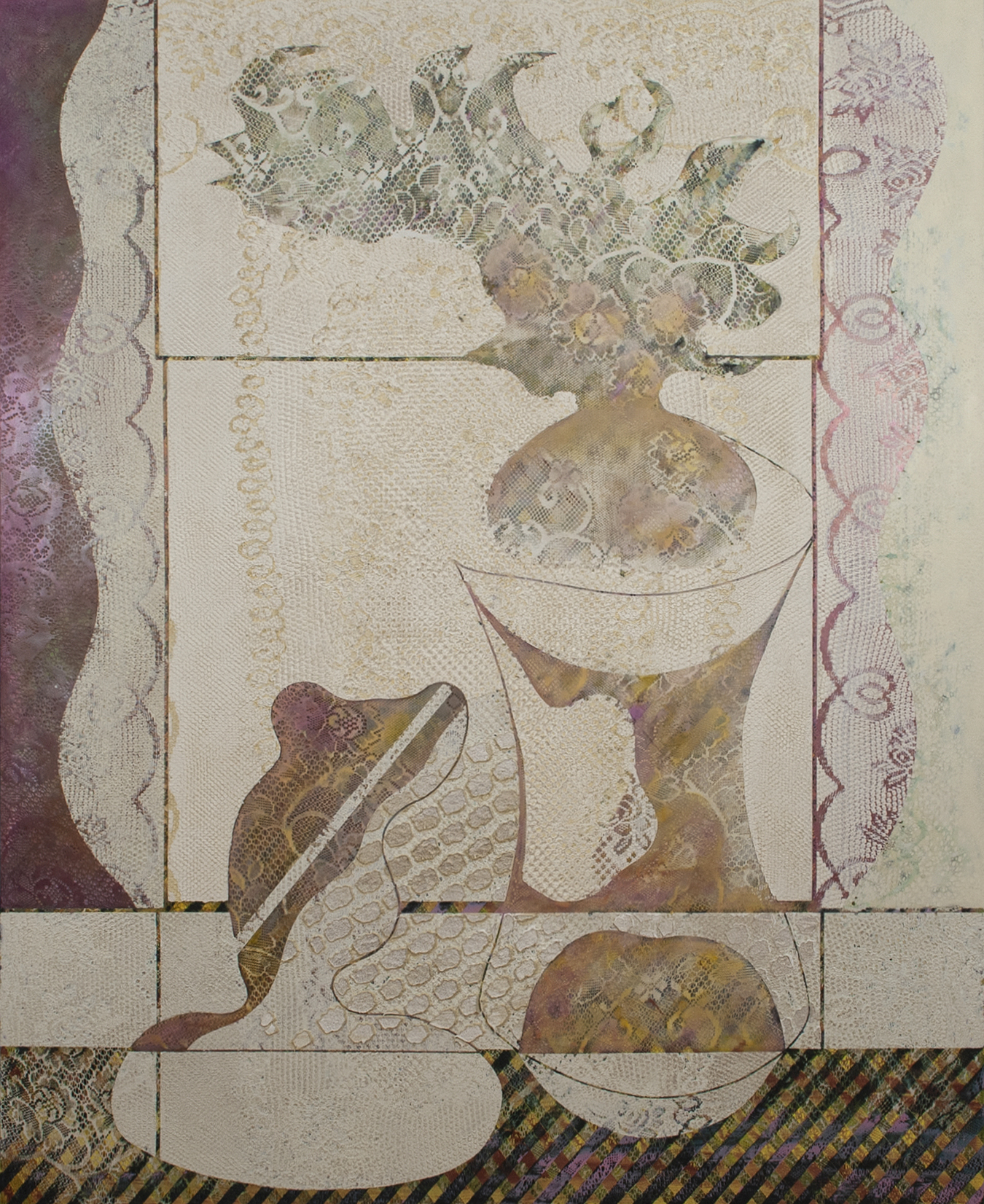  Kim Benson, Bone Flower, 2020, 74 x 60", oil on canvas