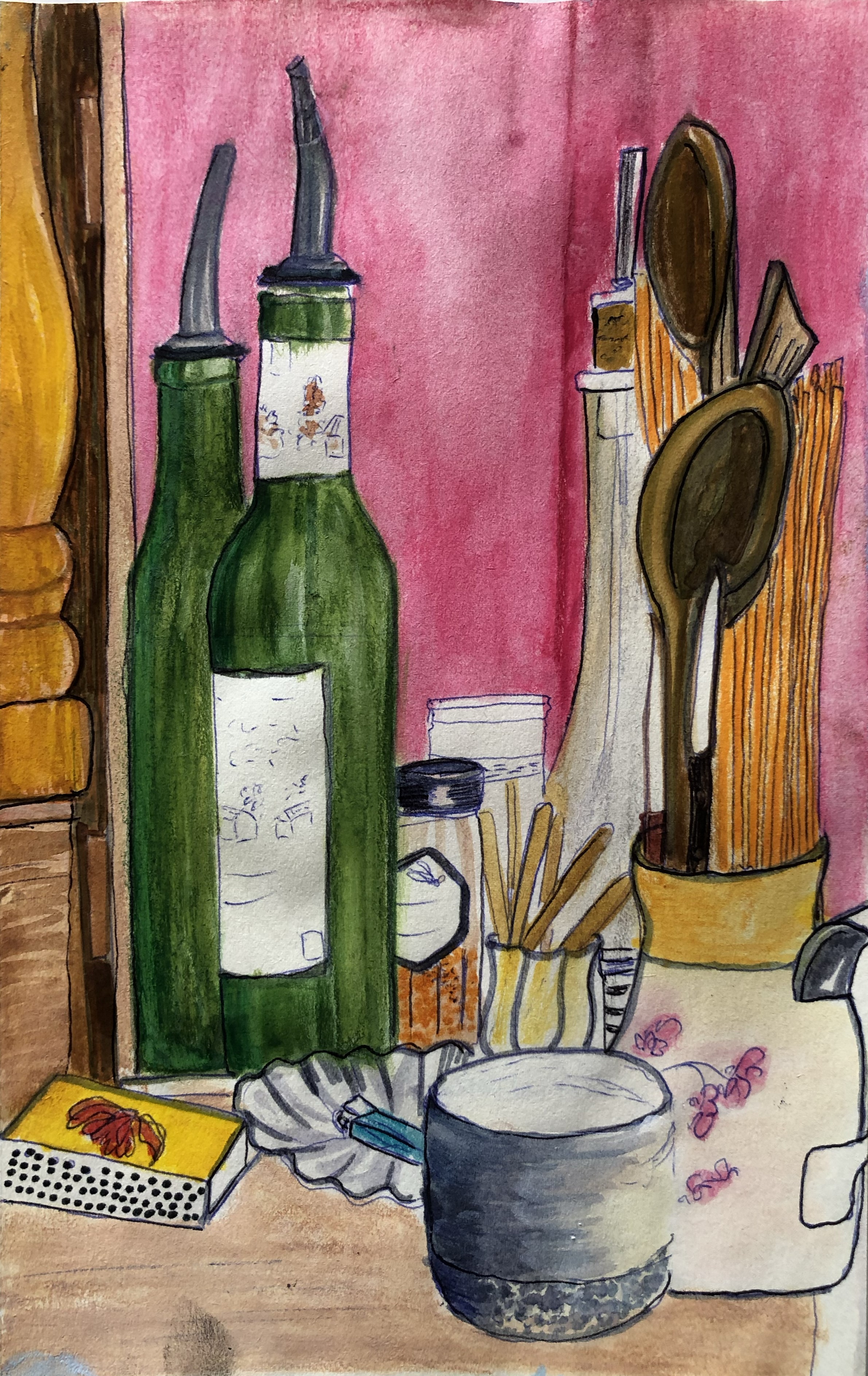 Che bello sarà liberarmi di te - Mixed media on paper - 21x13 cm