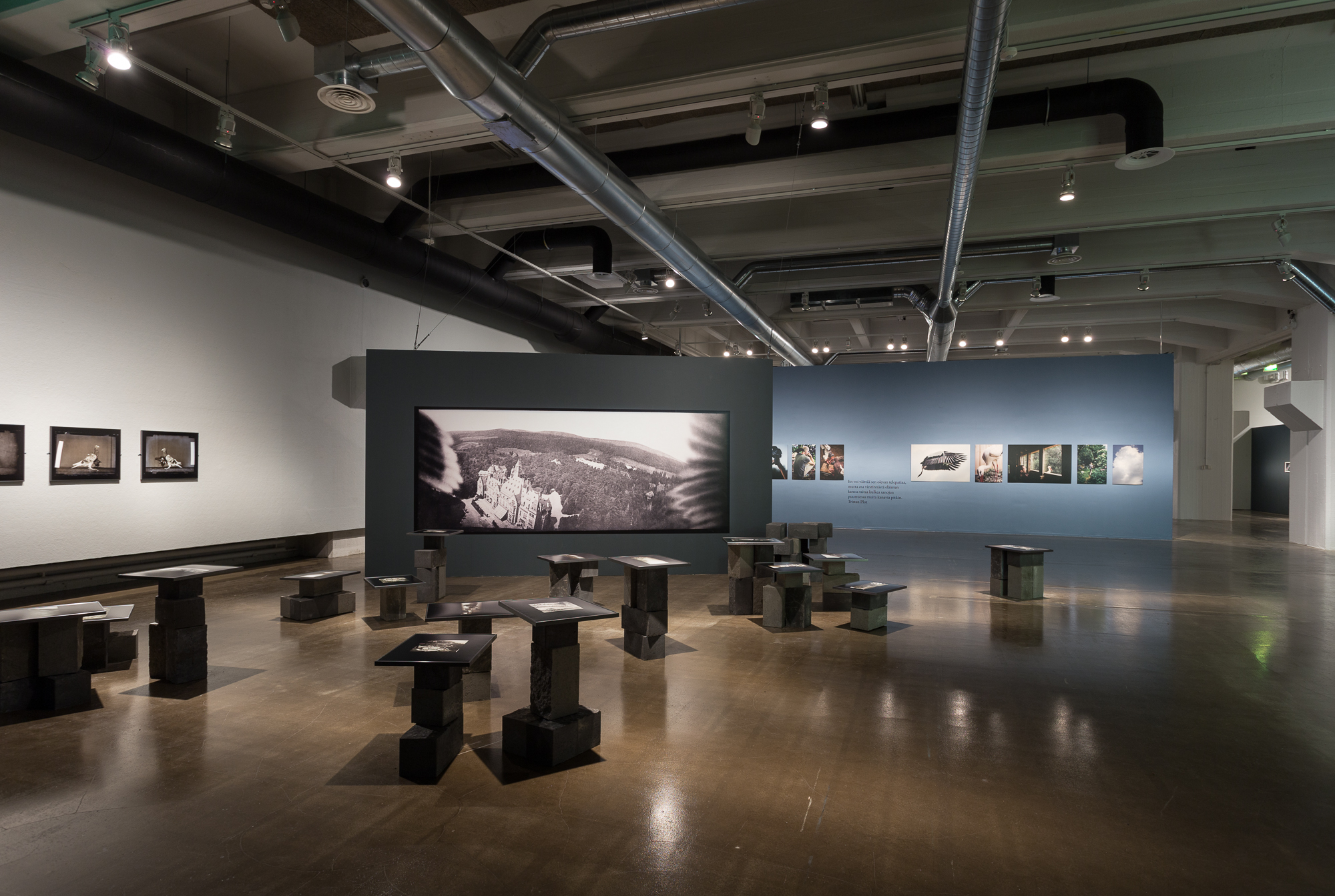PVF 2021: Bird's-Eye View exhibition, Rorhof: The Pigeon Photographer, 2018 and Francesca Todde: A Sensitive Education, 2020 / Photo: Virve Laustela, The Finnish Museum of Photography
