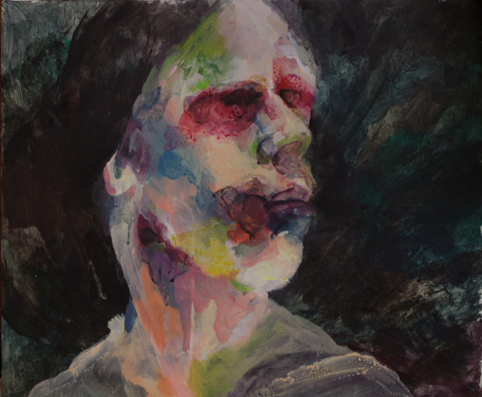 오해  Korean Ink, Korean paint, gouache on Korean paper 45x53cm 2013