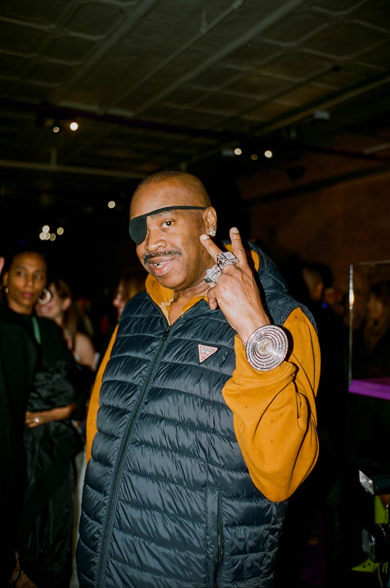 Slick Rick the Ruler posing at 'Son of a Pharaoh' preview