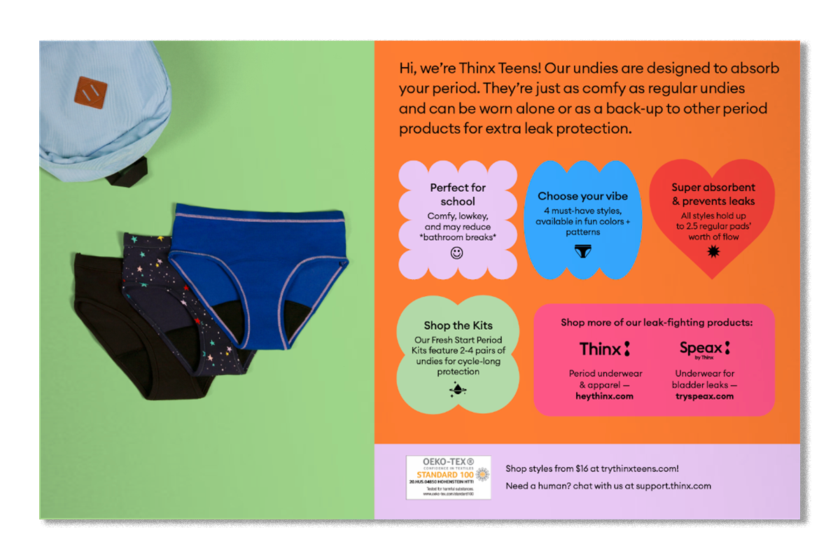 Thinx (BTWN) Teen Period Underwear - Fresh Start Period Kit for