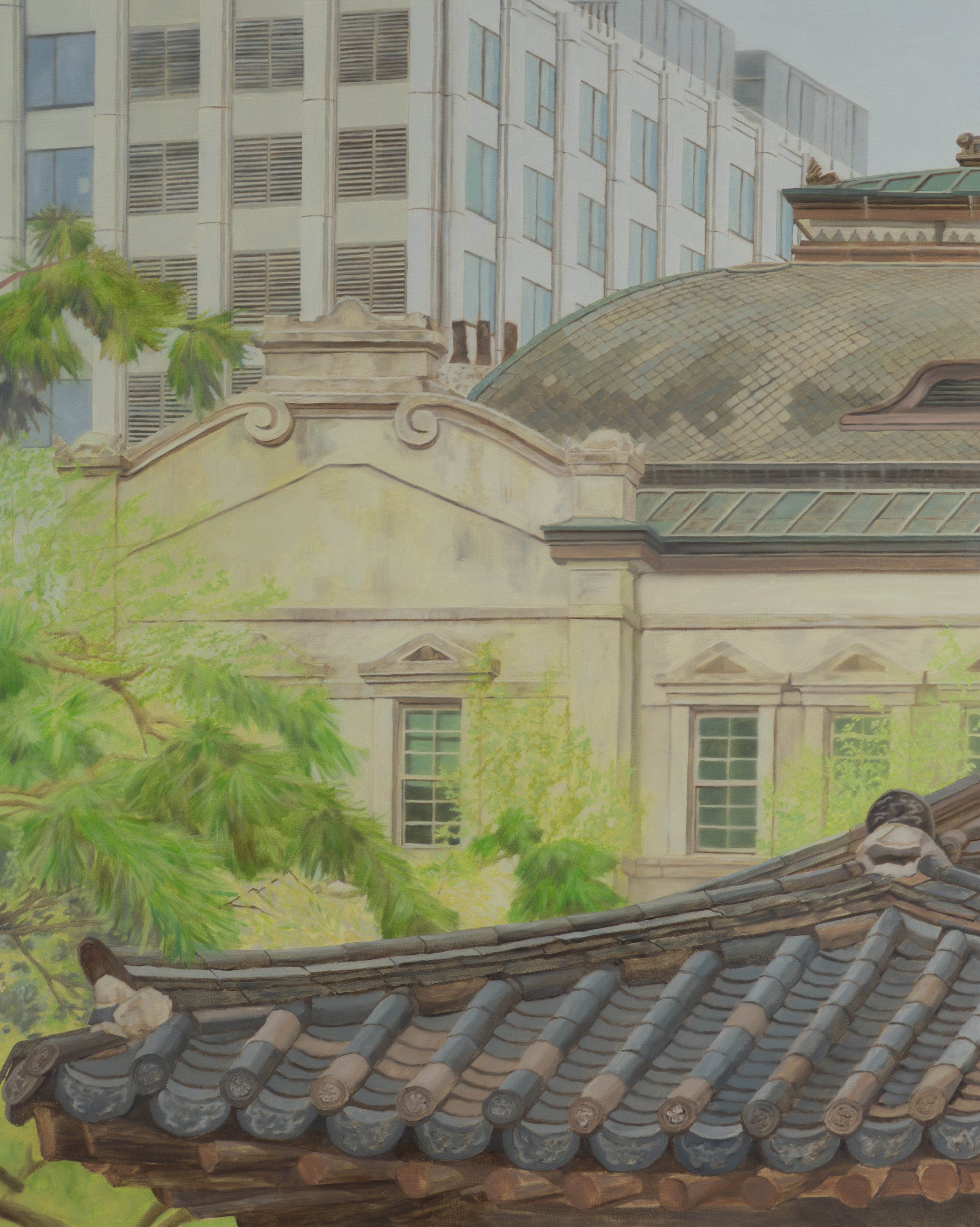 Triple Architecture, Oil on canvas, 162.2 X 130.3cm, 2025