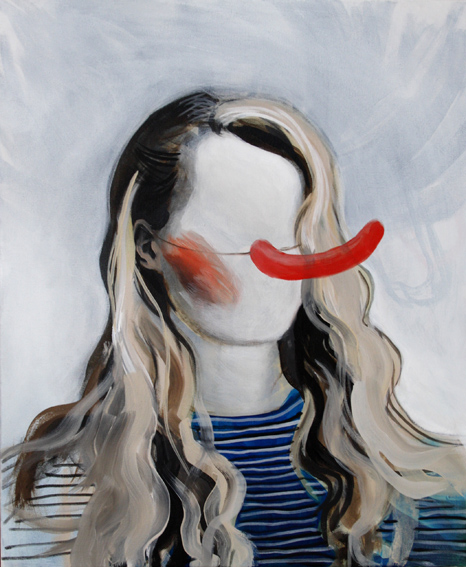 Red nose, acrylic on canvas, 60/50 cm