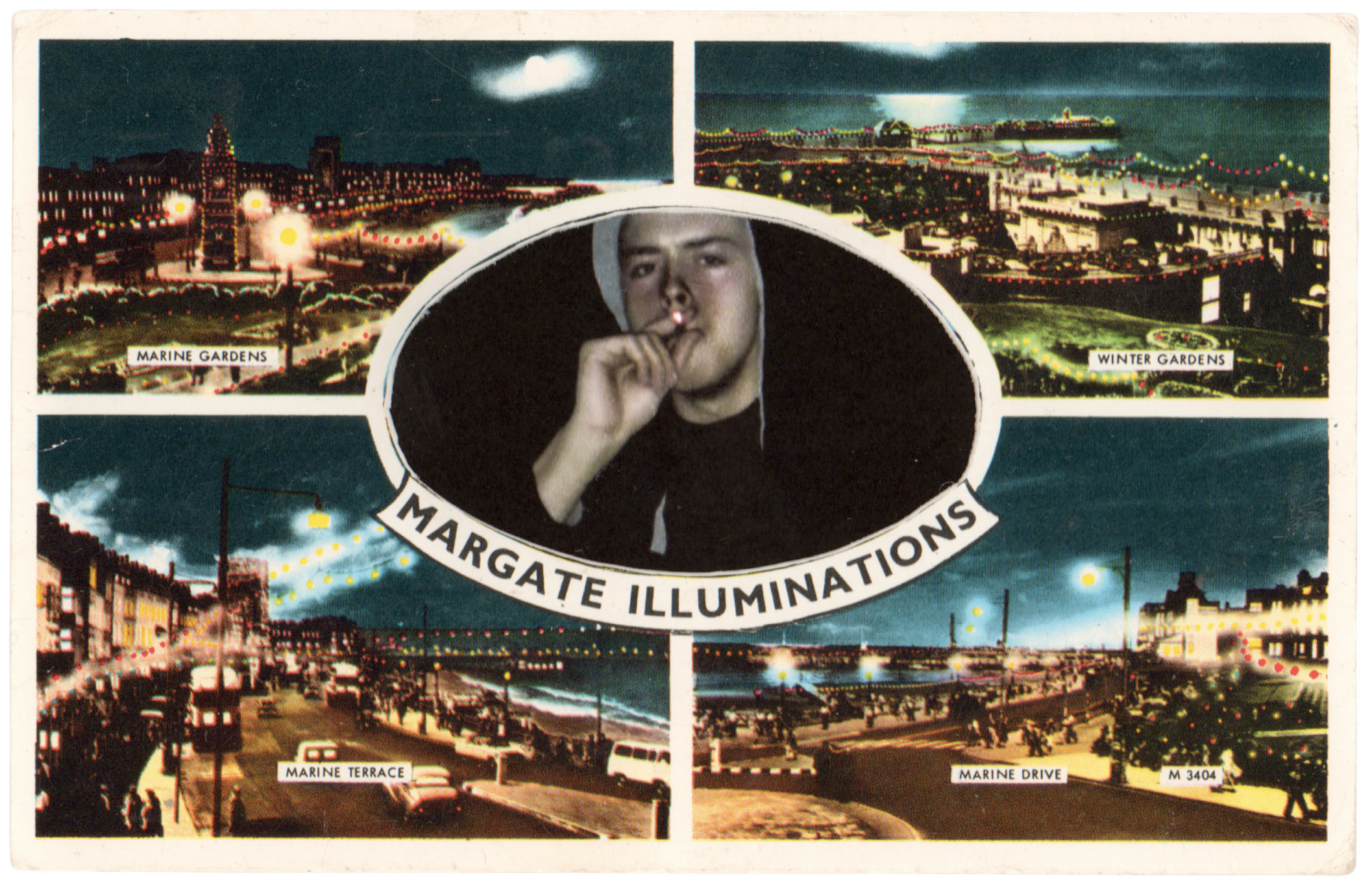 Margate Illuminations, 2024, collage, 14 x 10 cm