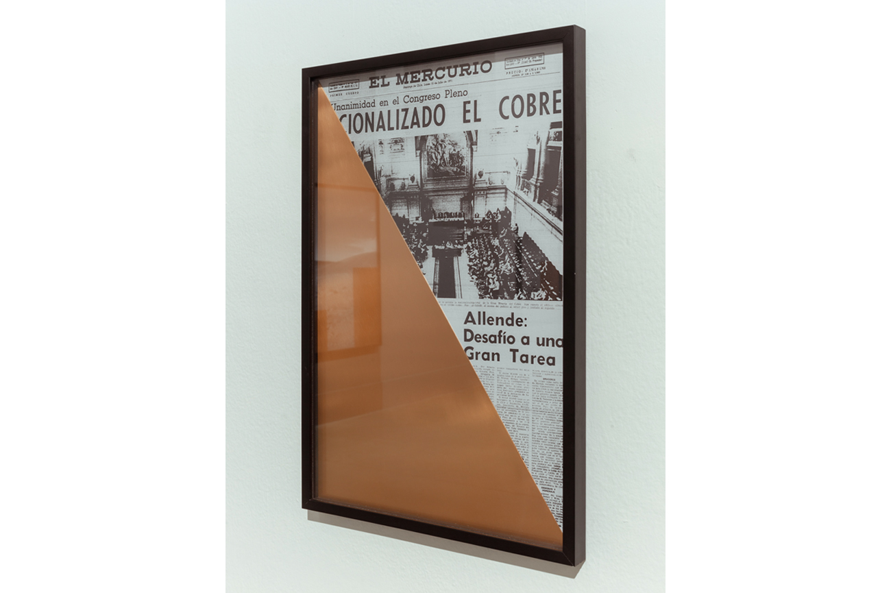Patrick Hamilton12 de Julio de 1971, 2024Copper plate over photograph, wooden frame62 x 40 cm
