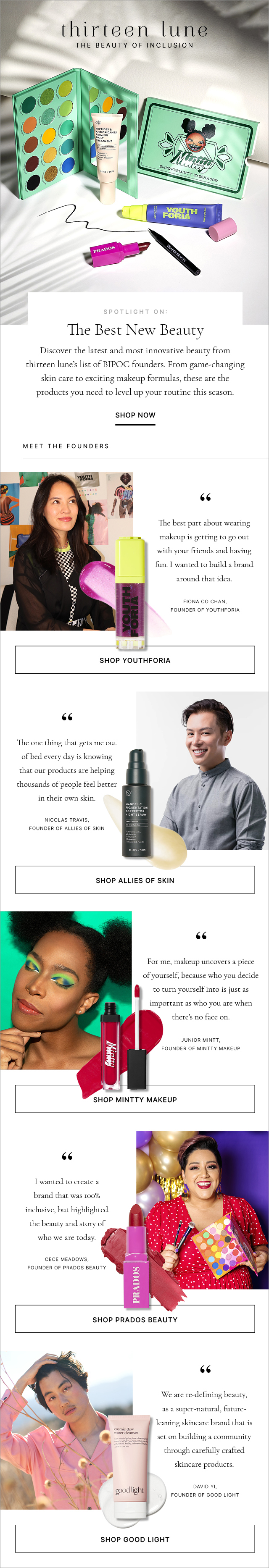 EMAIL / THIRTEEN LUNE x JCP BEAUTY