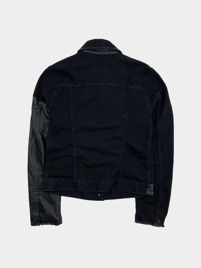 Helmut Lang SS03 Leather Sleeve Denim Jacket - Ākaibu Store