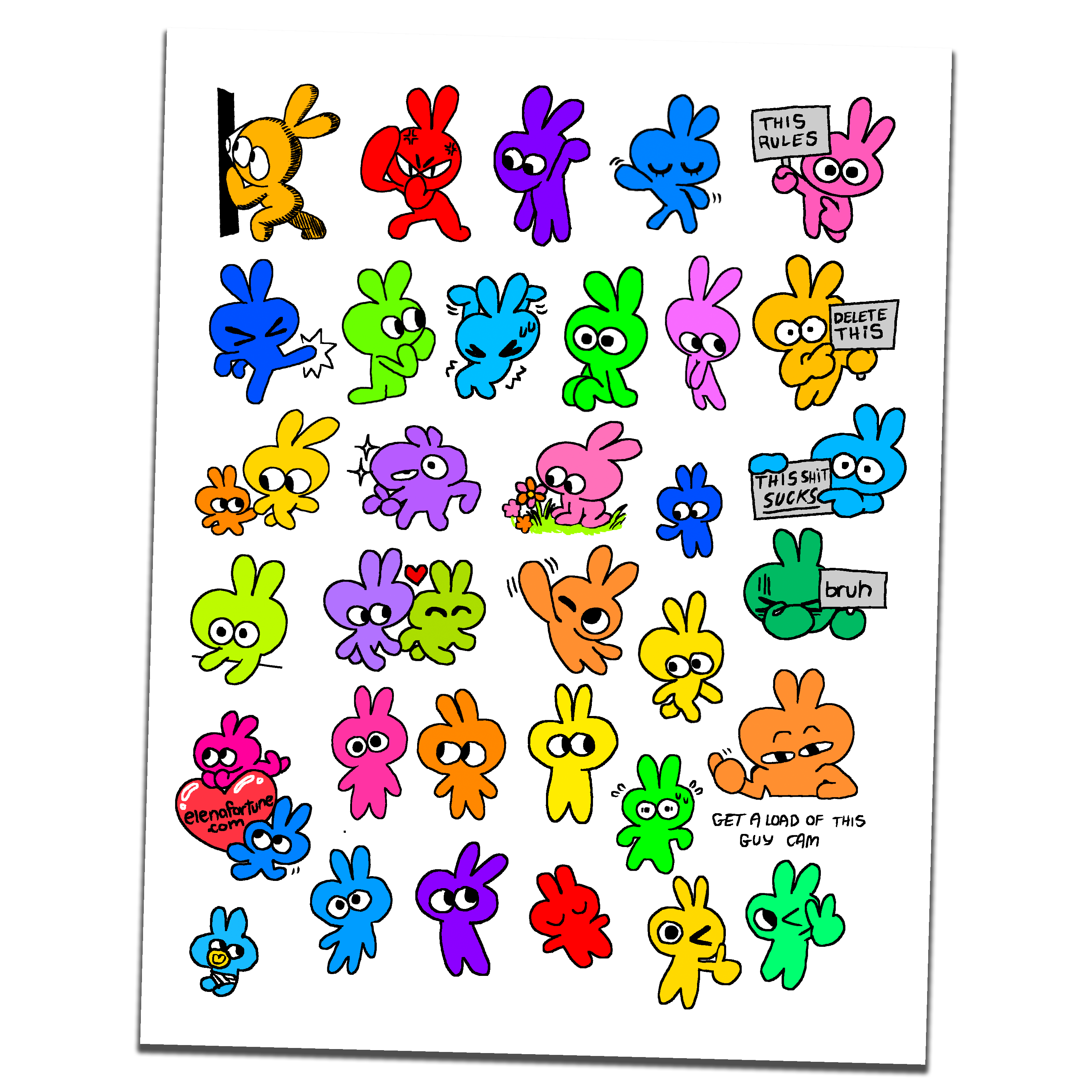 bunny sticker sheet-10