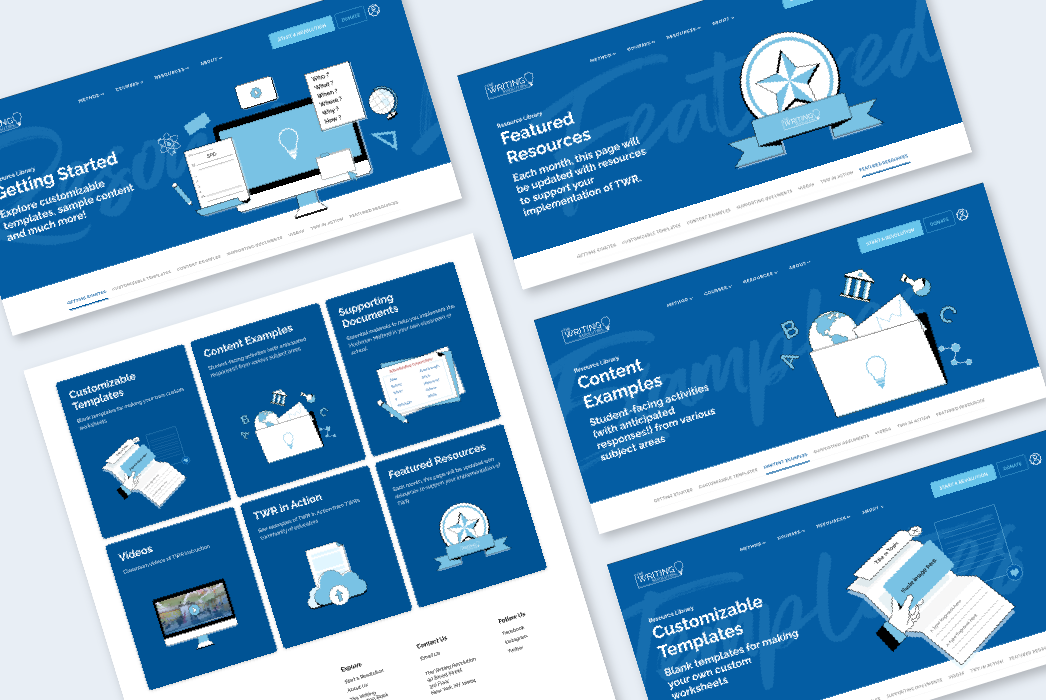 The Writing Revolution  Web Design, Email Graphics, Social Media Design