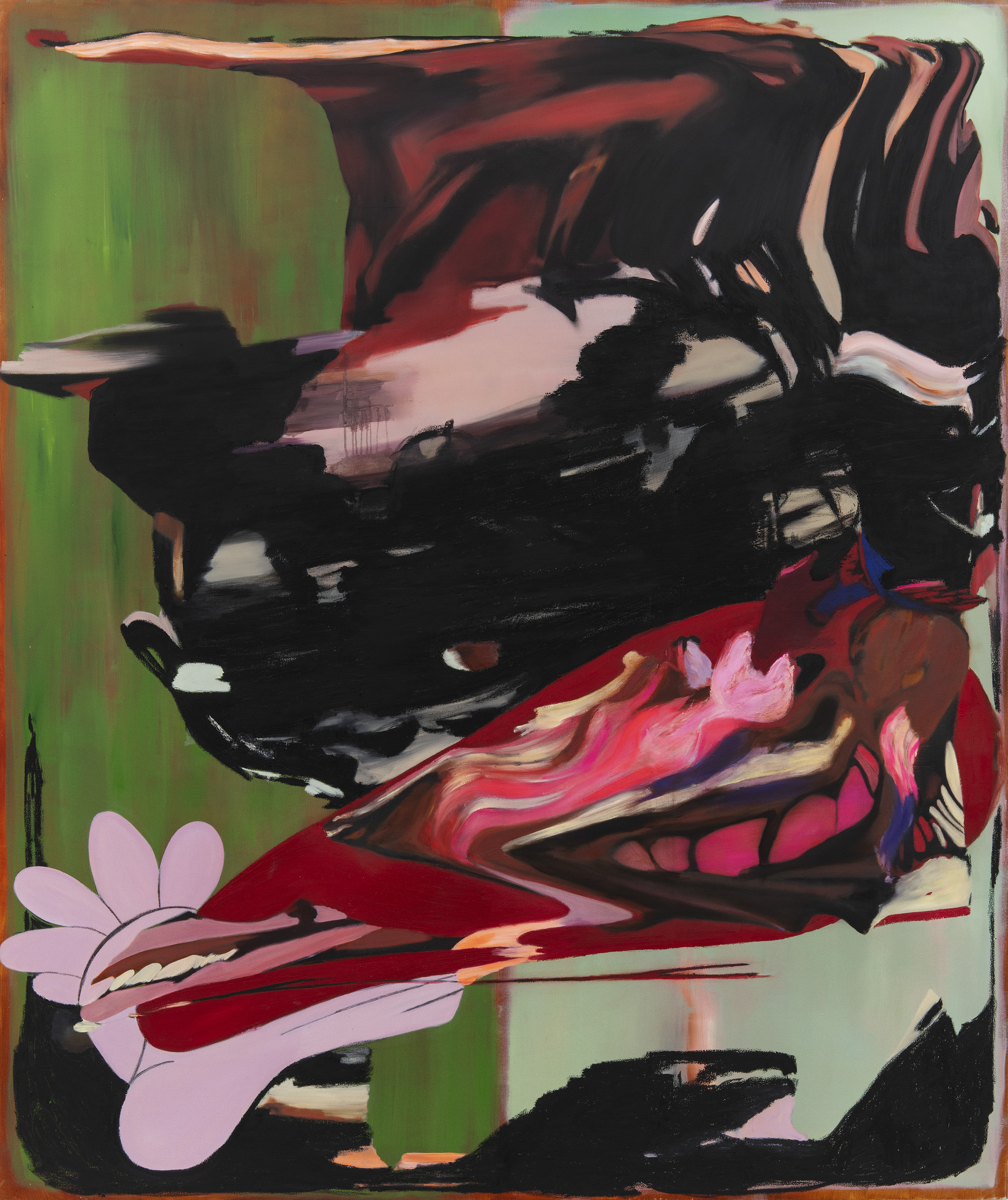 Keep Talking, 2024, Oil and oil stick on canvas, 250 x 210 cm