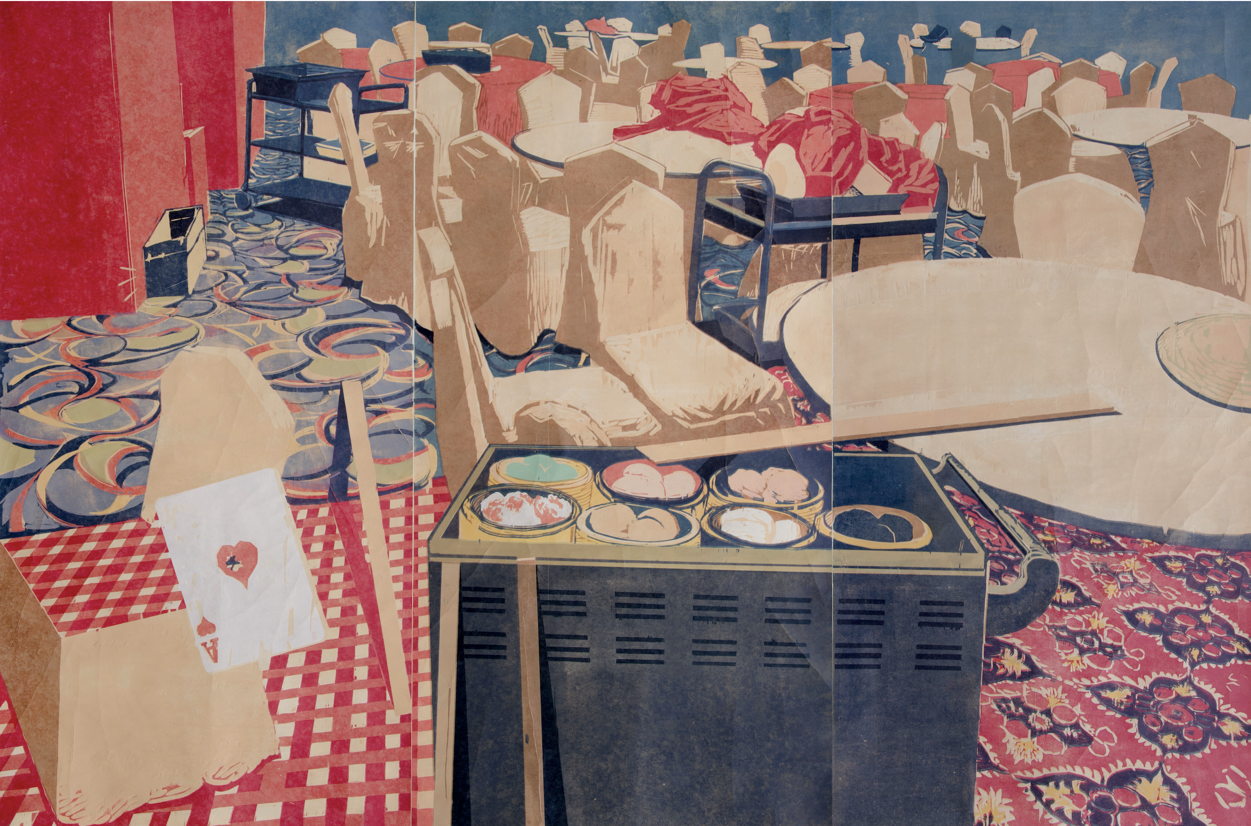 Hochzeit Farbholzschnitte 183x276cm 2015