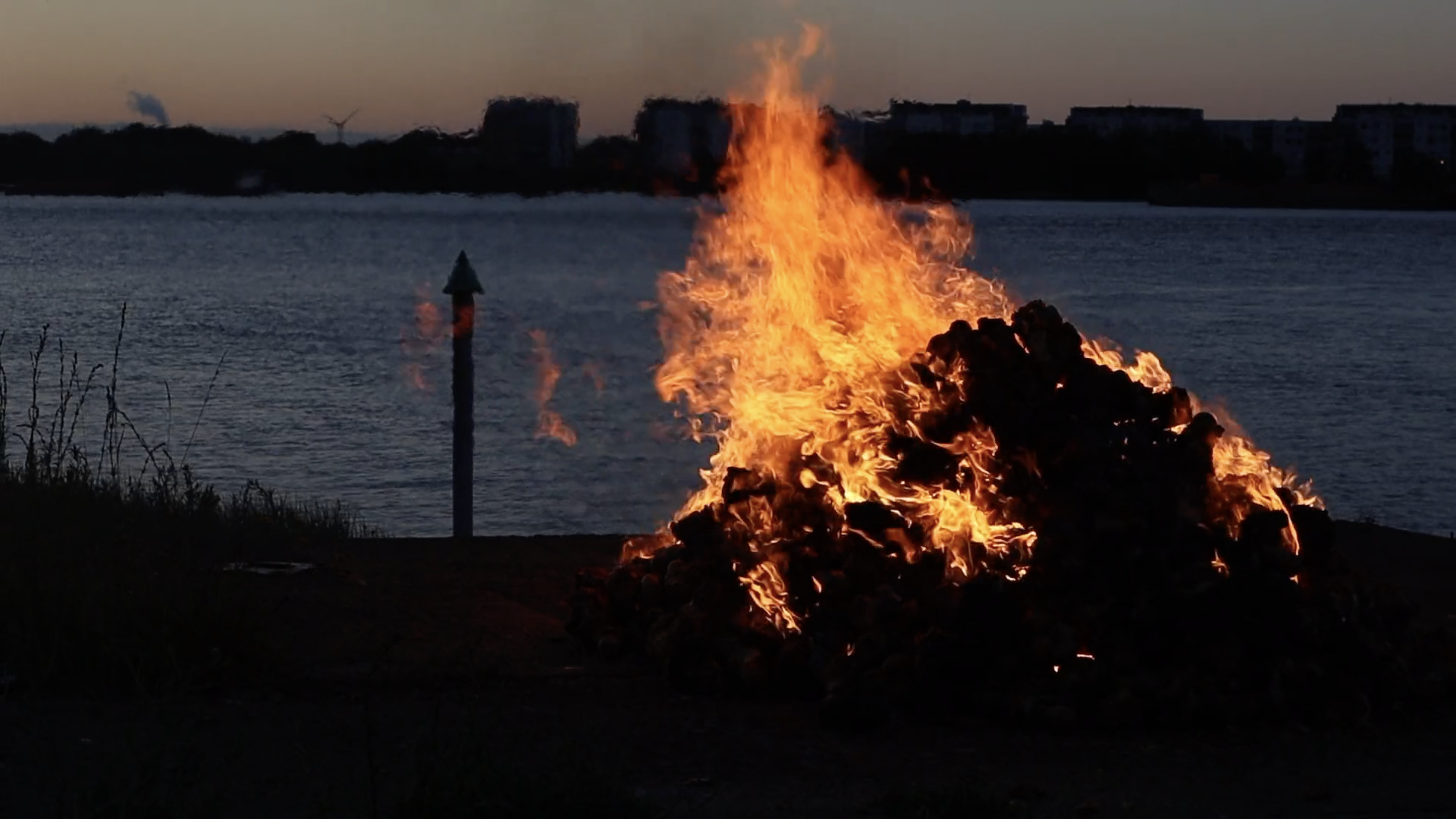 The flames of CHTHONIC at sunrise on 21st June 2019.
