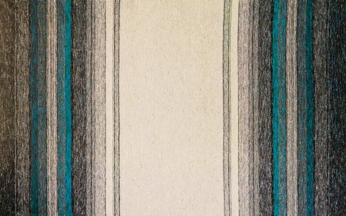 Handwoven wool rug. Serial production. 1980's