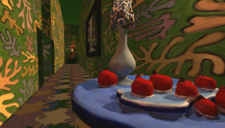 An Imaginary Ruins, 2020  GDL model, jpegs as UV animation, mp4 movie mounted on Mozilla Hubs