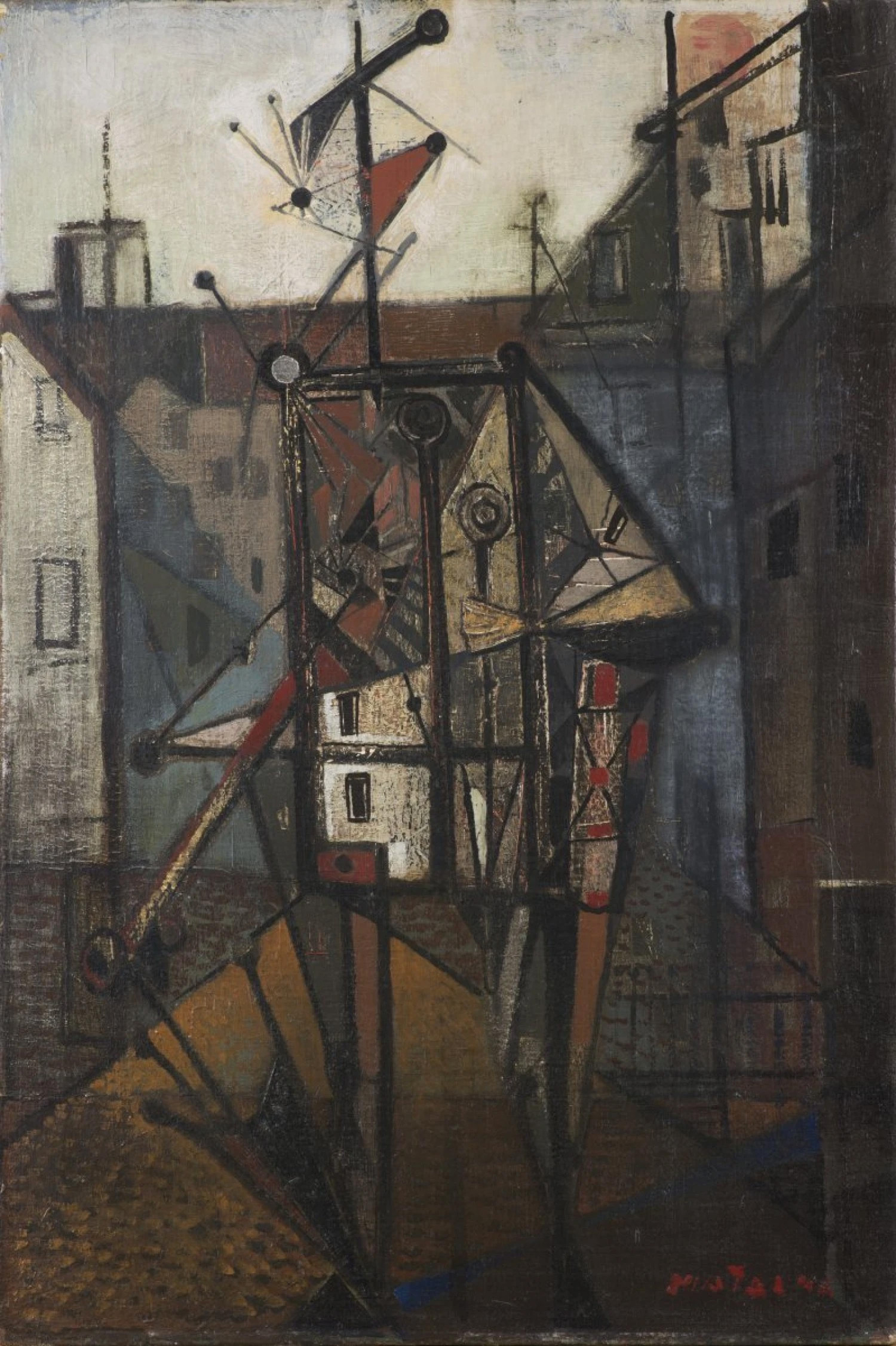 Bohumír Matal, Deštníkář, 1946, olej na plátně, Fotografie: Artplus 