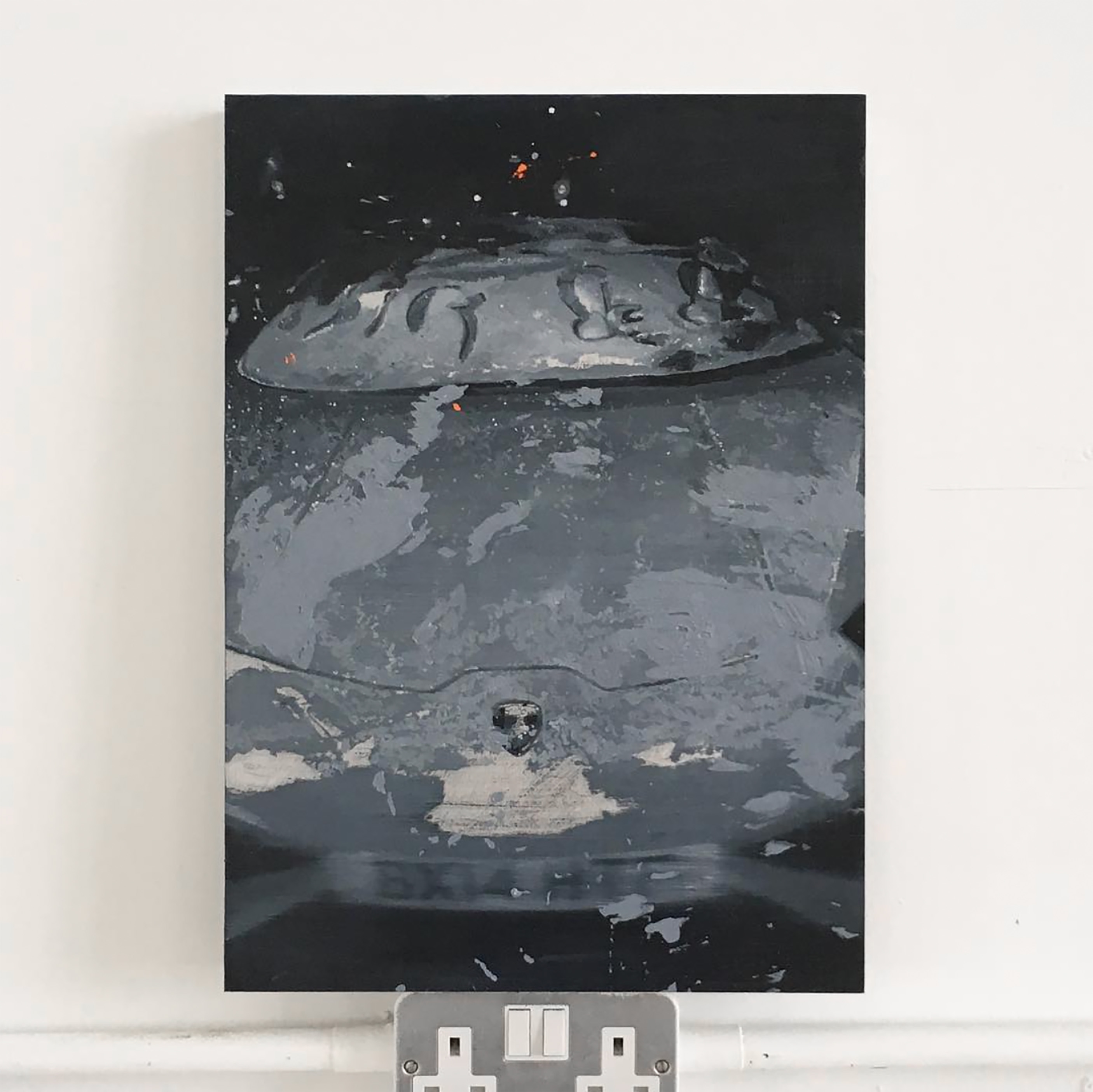 S/T (Lambo), 42'5 x 30'5 cm, oil on aluminium, 2018