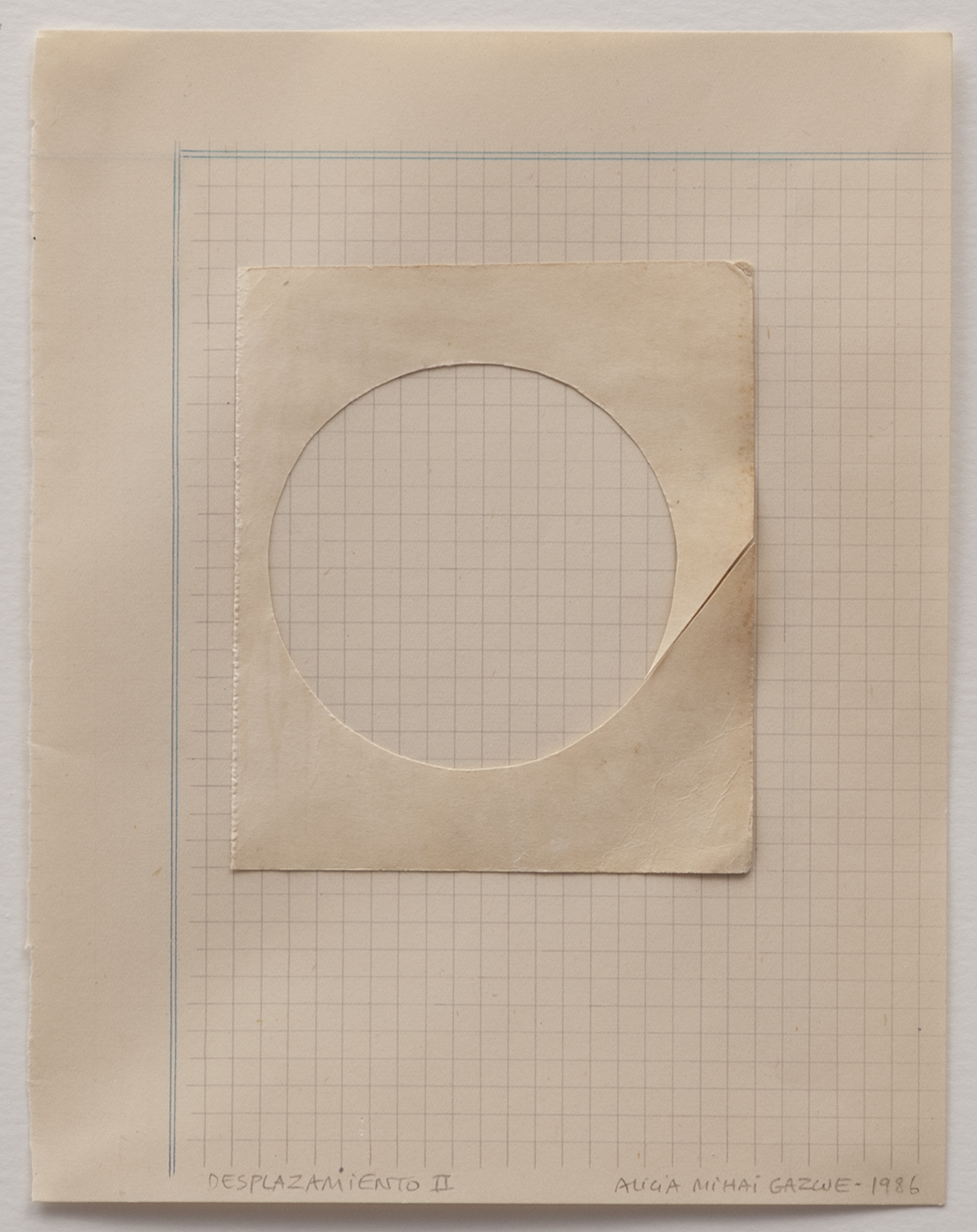 Collage, and graphite on paper. 12” x 9”