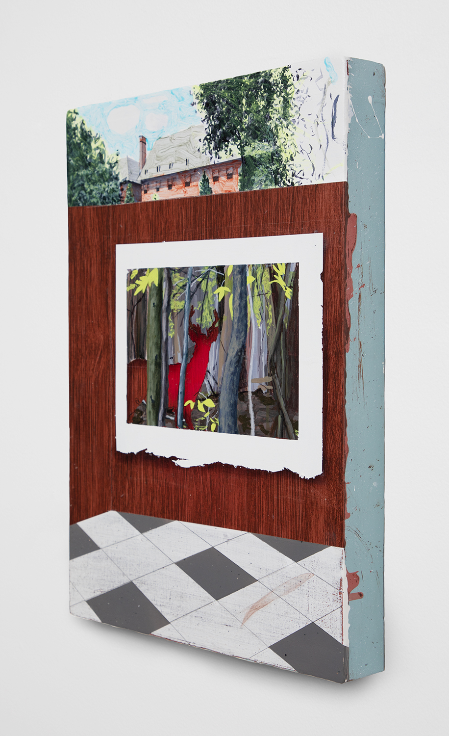 Dear Painting,; Acrylic and enamel on Wooden panel; 16 1/4 x 11 1/2"; 2020