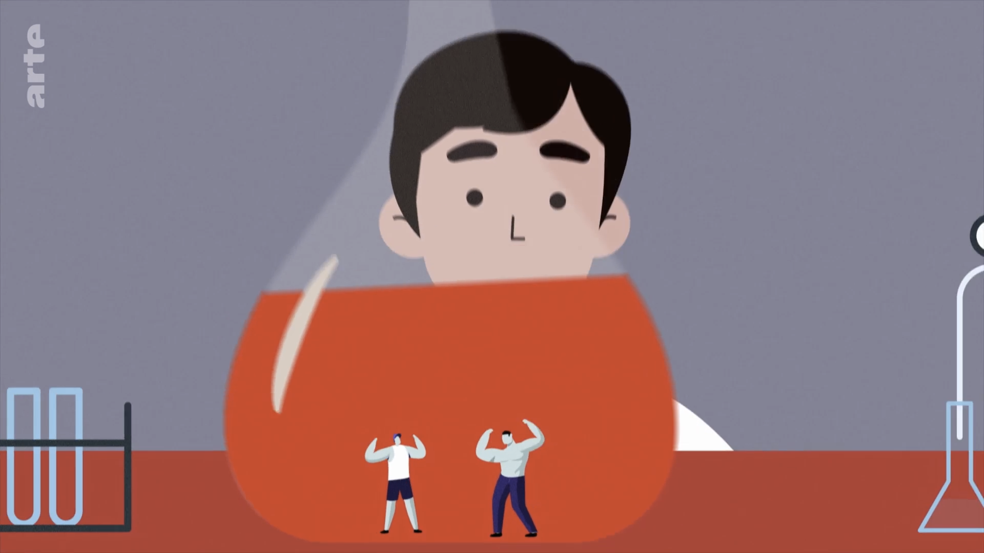 Animated characters scene from Documentary Im Reich der Hormone