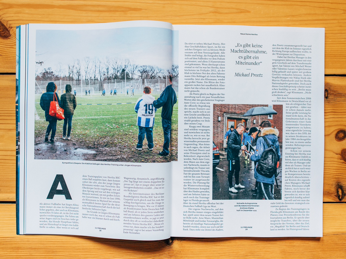 11 Freunde / Hertha und J&uuml;rgen Kliensmann Cover Story / January 2020