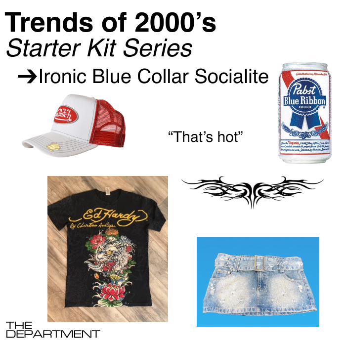2000's Trends: Reign of Raunch, Tacky, Trashy & Tattooed, Blue Collar  Irony, Relentless Rhinestone, + Von Dutch, Ed Hardy, Affliction, Swarovski  & Rock of Love - The Department Podcast: a podcast about