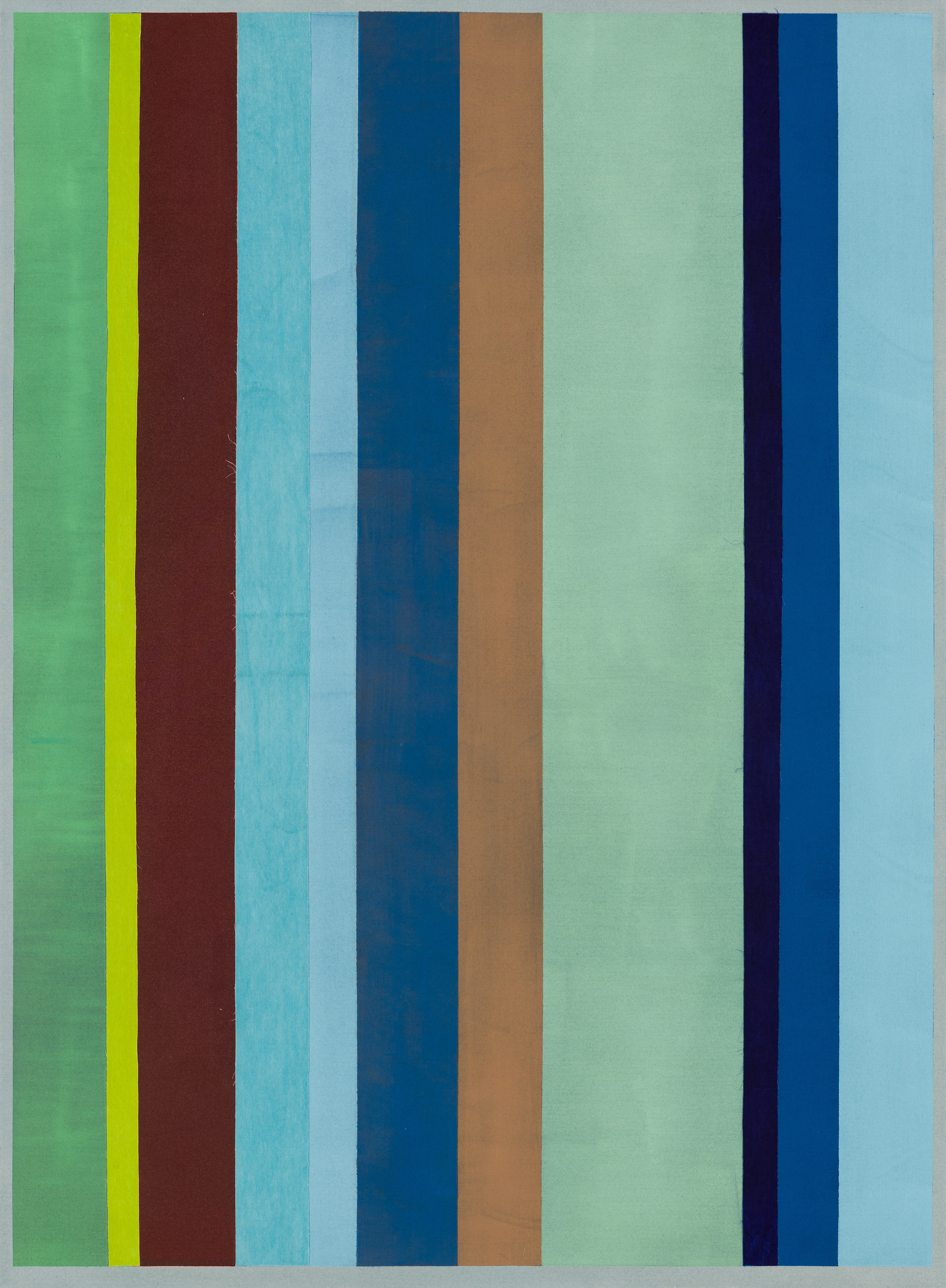 SiR#10, 2023, colored silk, acrylic on canvas, 150 x 110 cm