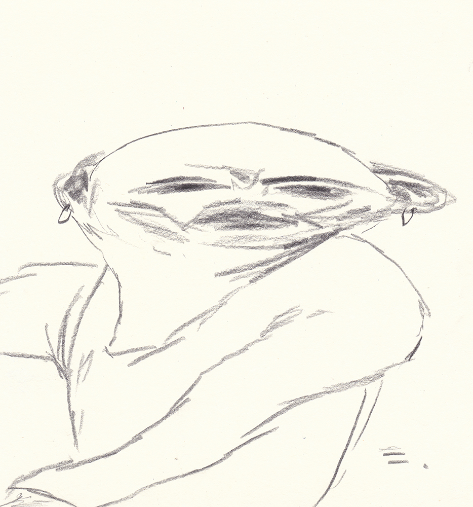 똑바로 봐, 2018, pen on paper, 17.8*17(cm)