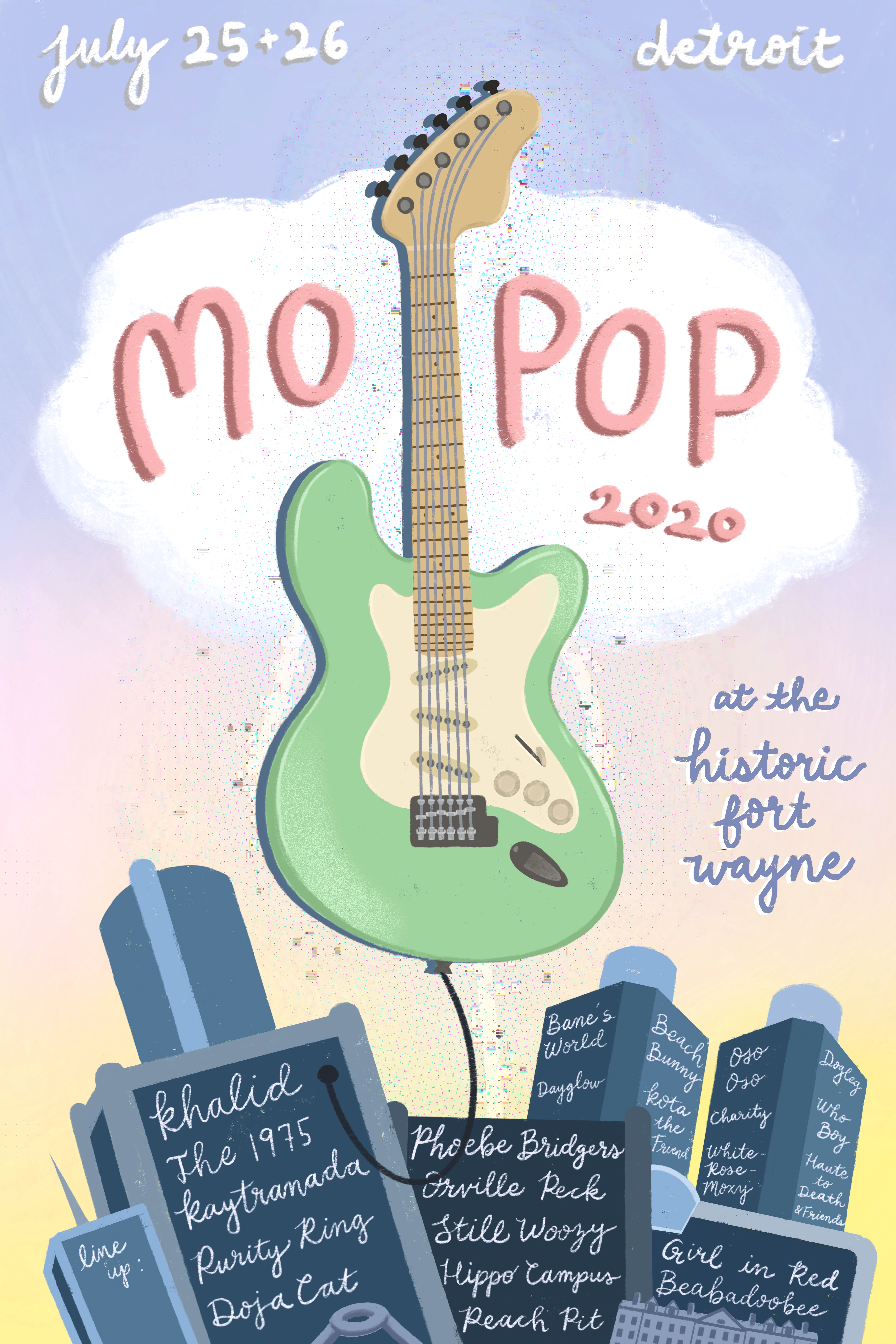 Mo Pop music festival poster mock-up